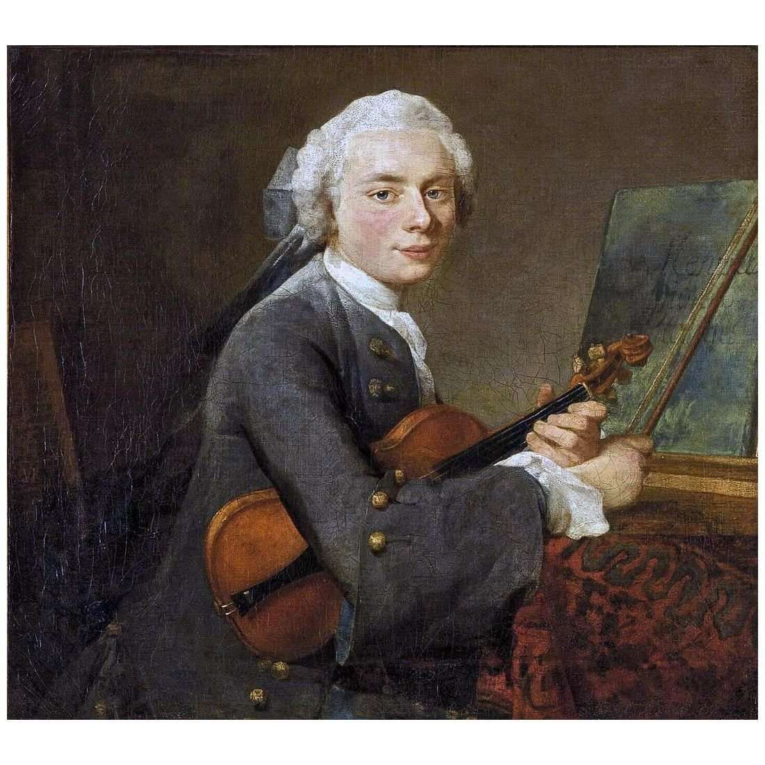    Jean-Baptiste Chardin. Jeune homme avec violon. 1734-1735. Louvre