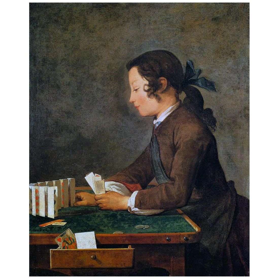    Jean-Baptiste Chardin. Le Chateau de Cartes. 1740. Galleria degli Uffizi