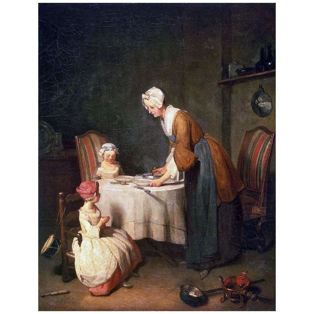    Jean-Baptiste Chardin. Le Benedicite. 1744. Hermitage
