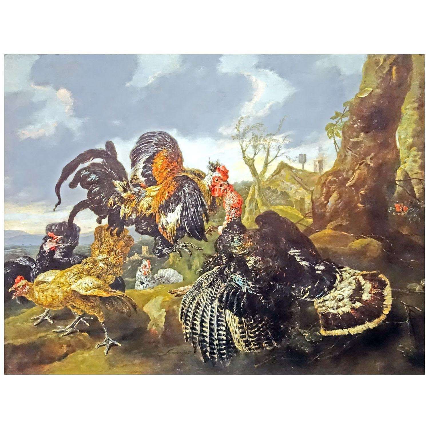  Jan Fyt. Rooster and Turkey. 1640-1650. KMSKB Brussels