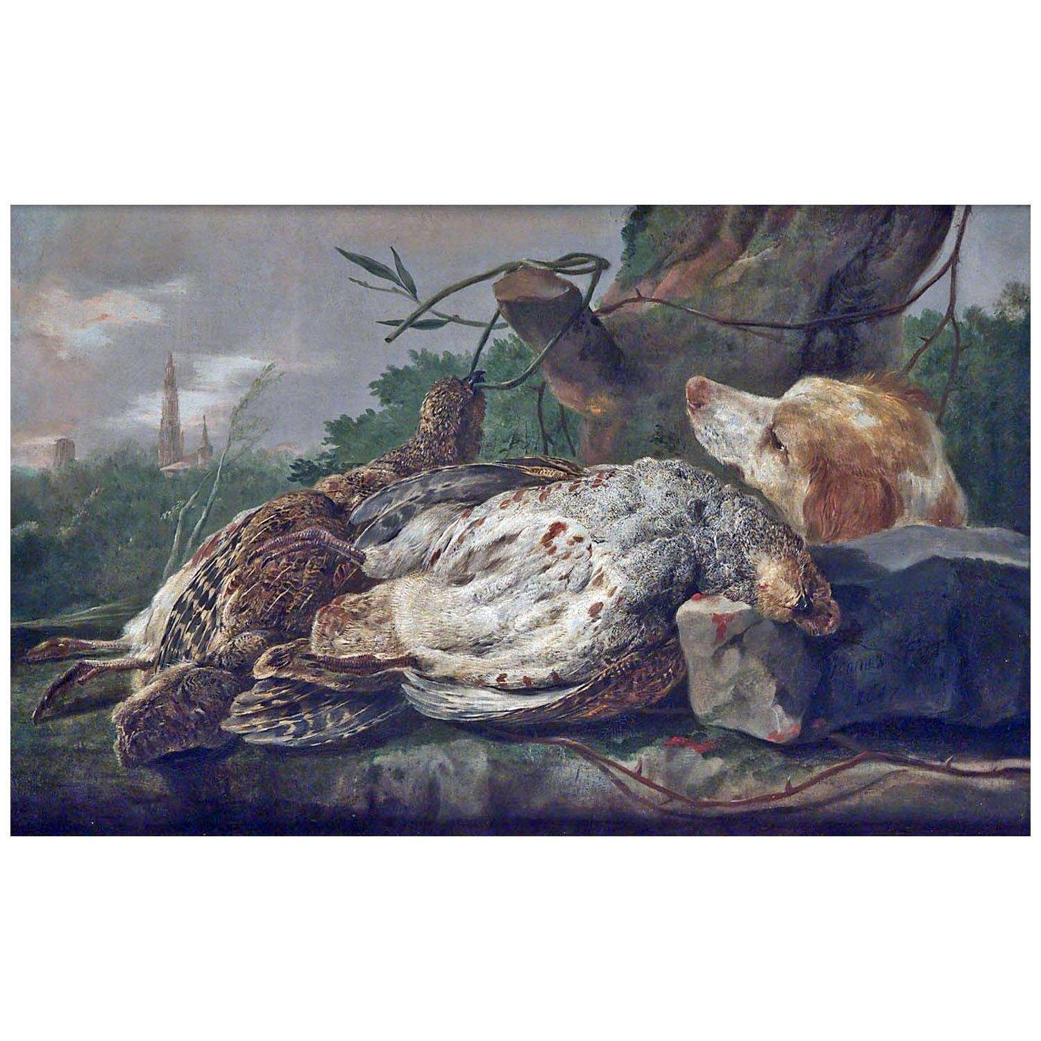  Jan Fyt. Dead Partridges with Hound. 1642. Kunsthistorisches Museum Wien