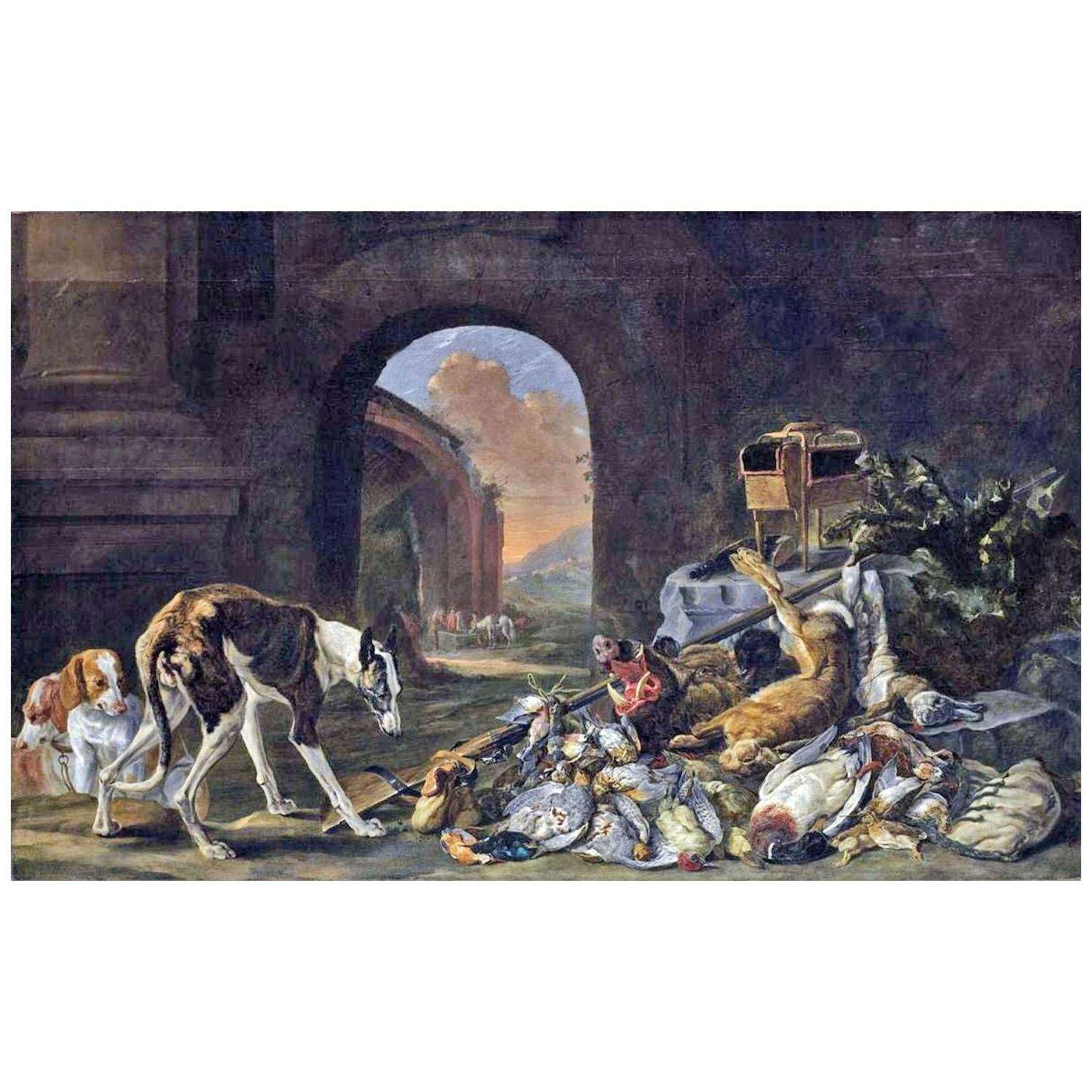  Jan Fyt. Hunting Prey Guarded by Dogs. 1650. Alte Pinakothek Munchen