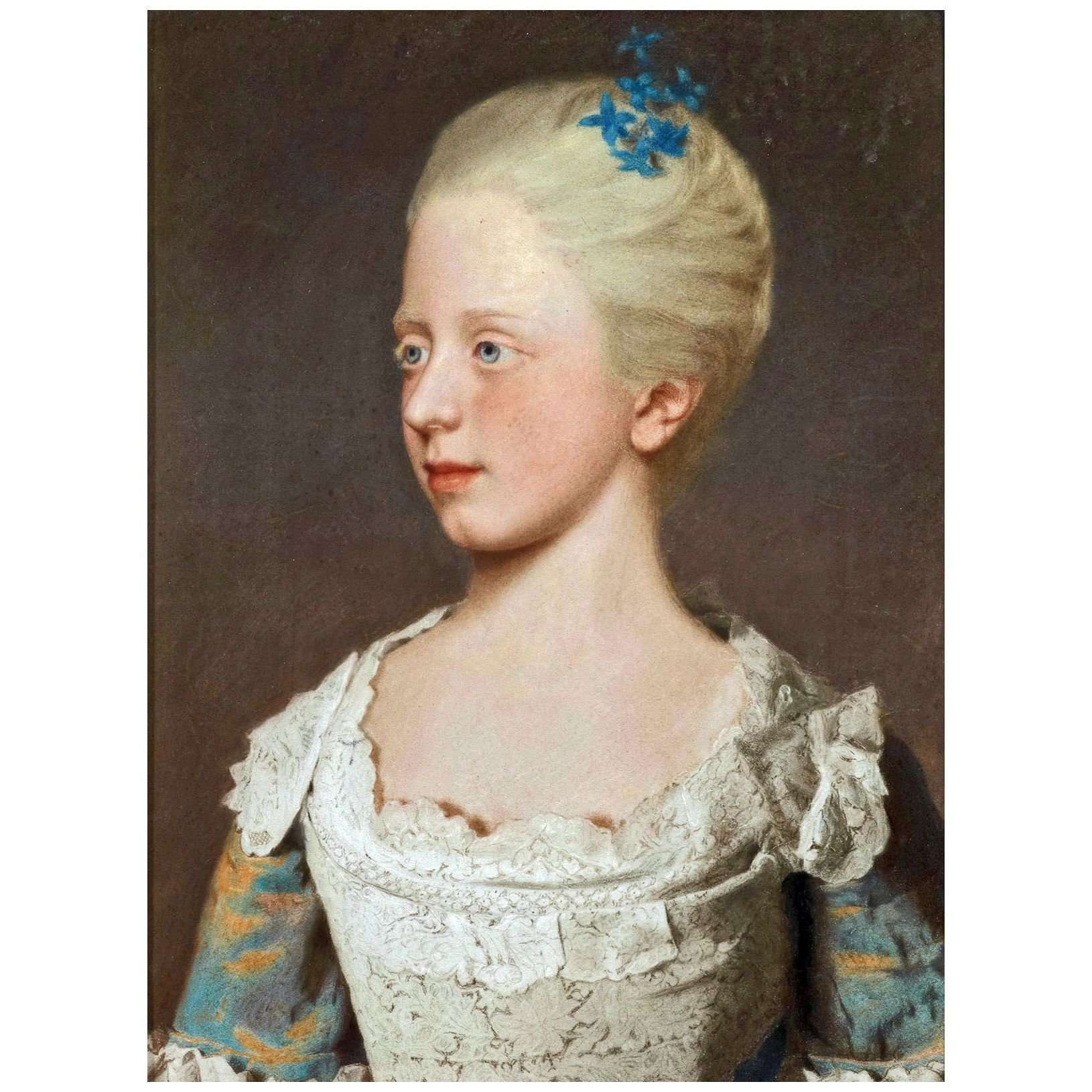   Jean-Etienne Liotard. Portrait of Princess Elizabeth Caroline. 1754. Royal Collection London