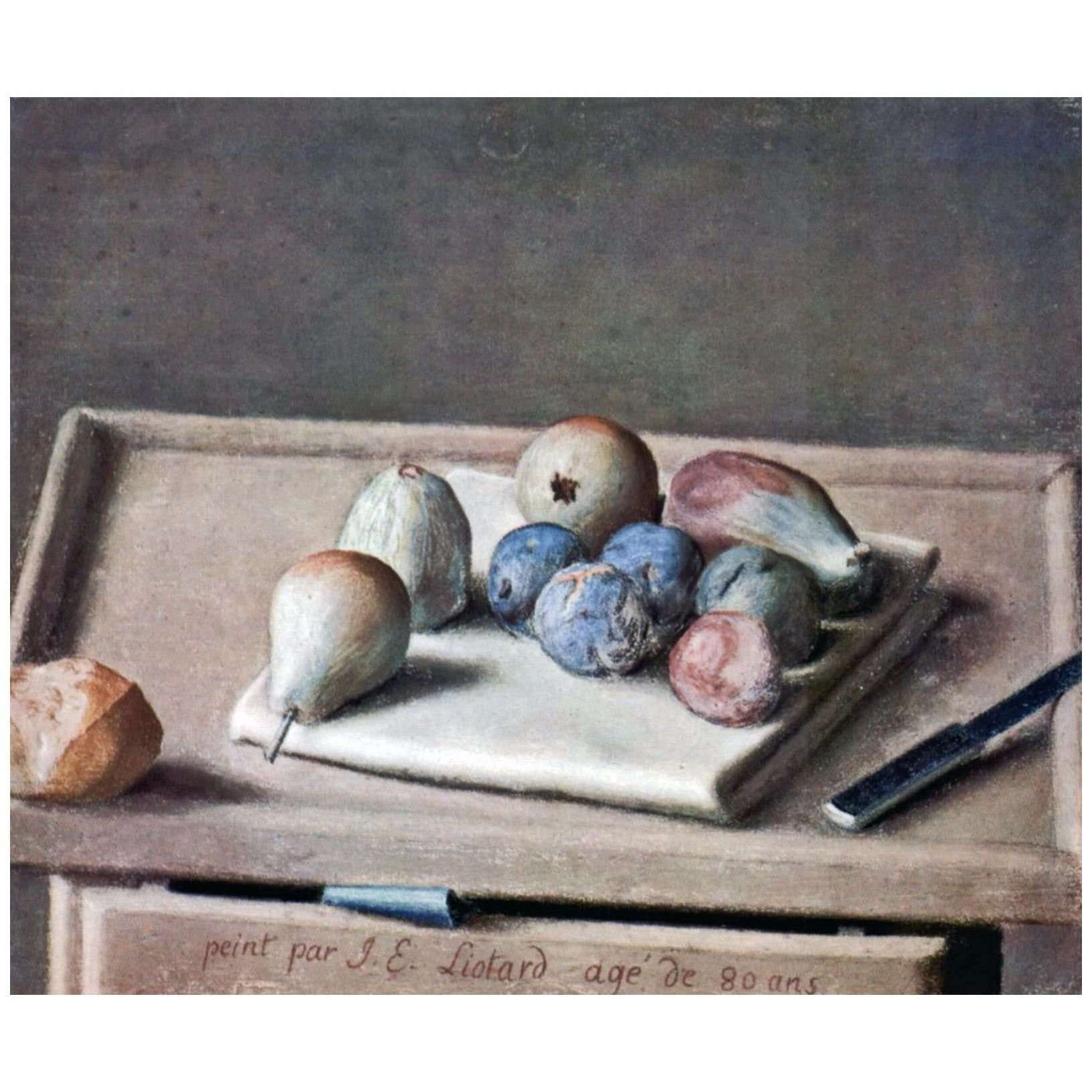   Jean-Etienne Liotard. Nature morte aux figues. 1782. Musee dArt de Geneve