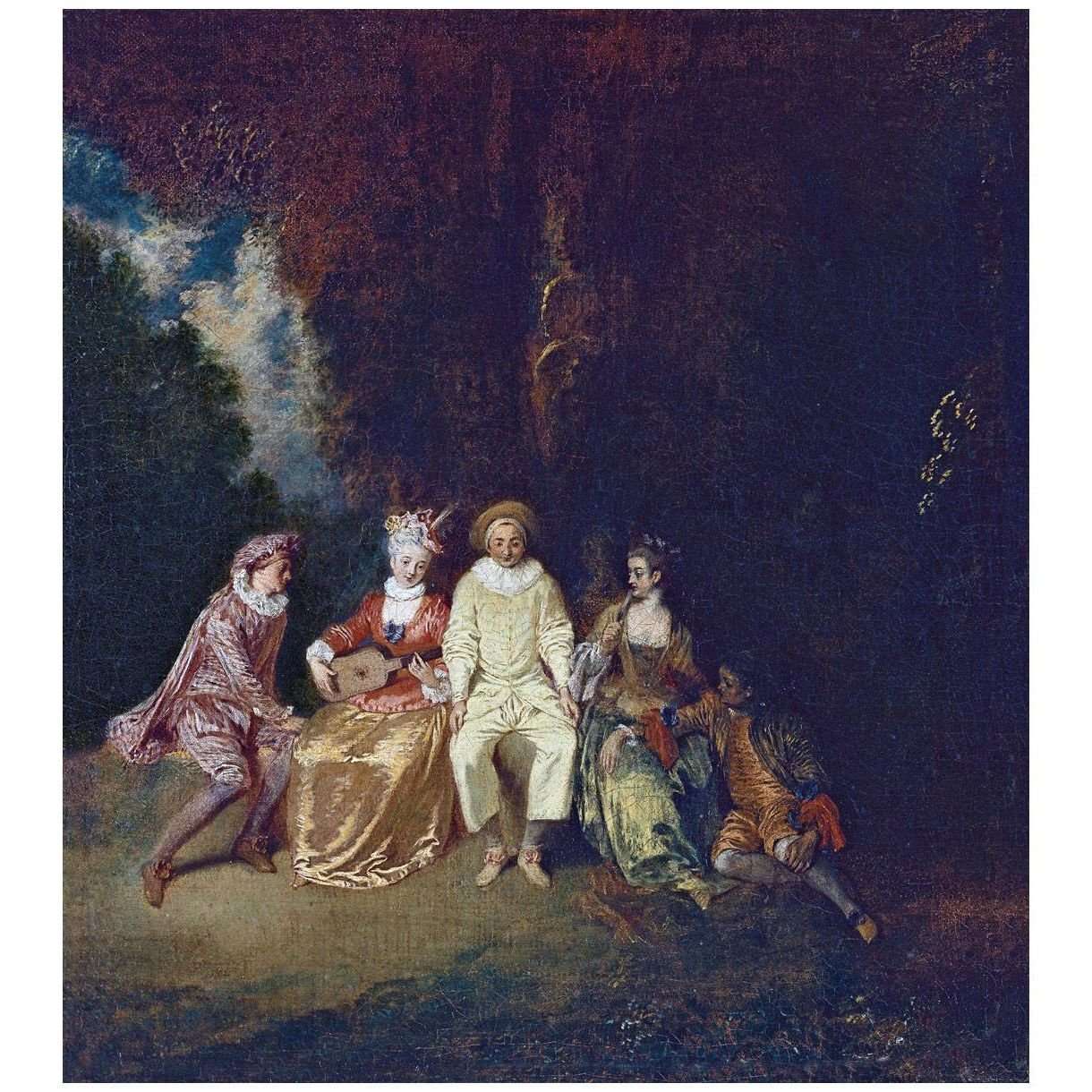 - Antoine Watteau. Contenu de Pierrot. 1712. Thyssen-Bornemisza Museum Madrid