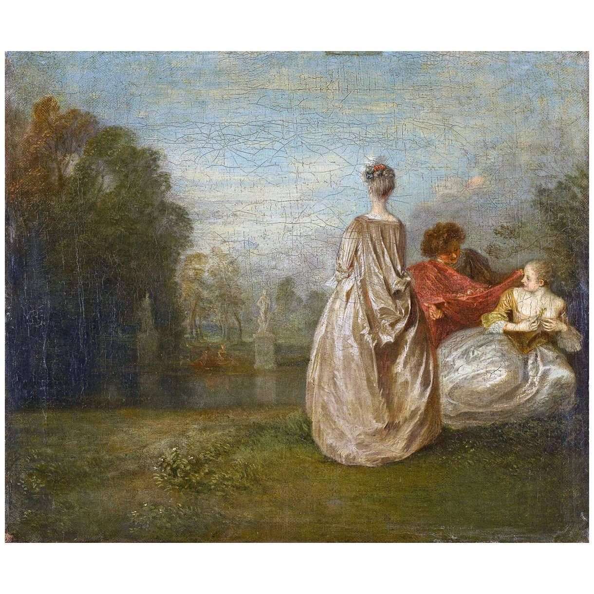 - Antoine Watteau. Les deux Cousines. 1716. Louvre Paris