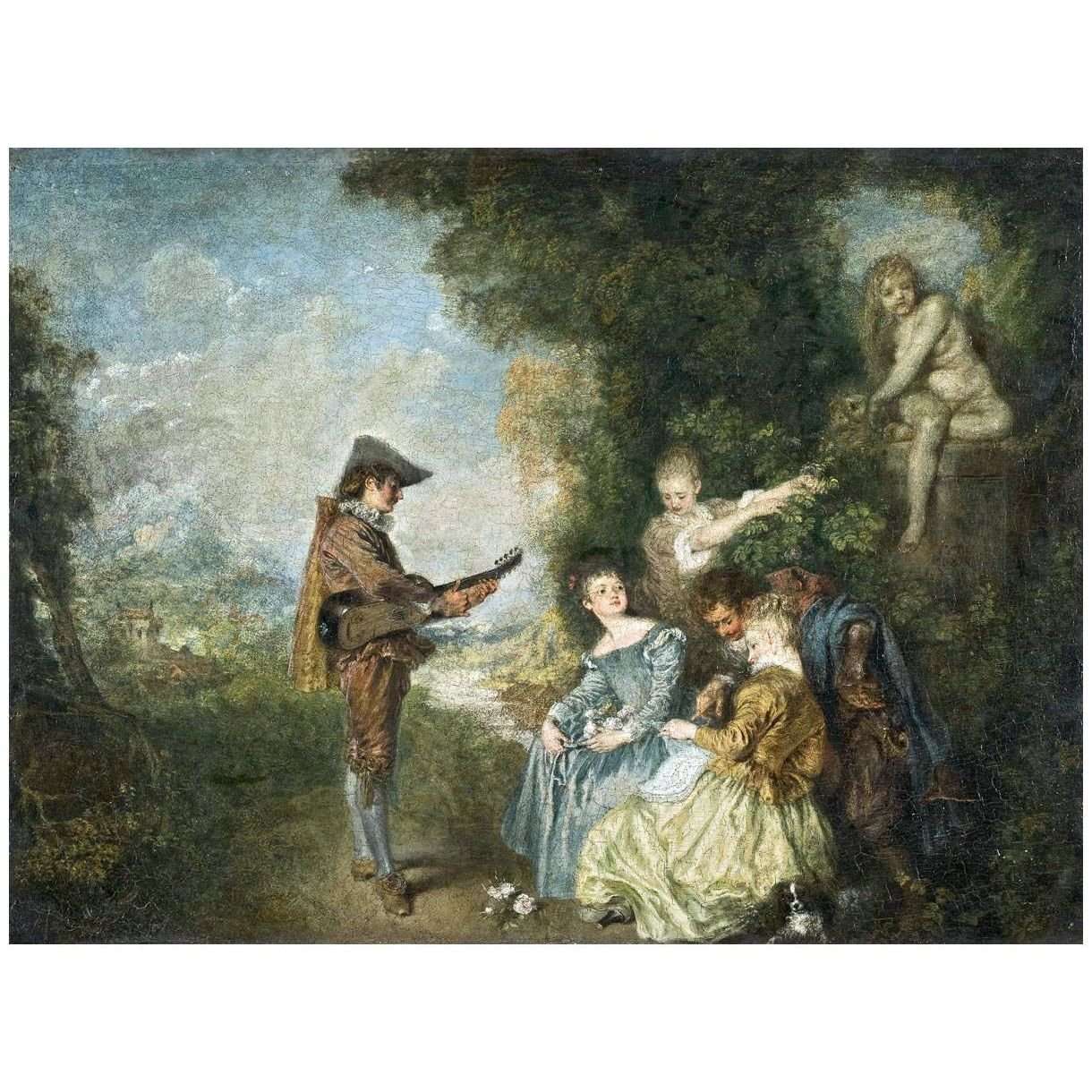 - Antoine Watteau. Lecon d'amour. 1716-1717. Nationalmuseum Stockholm