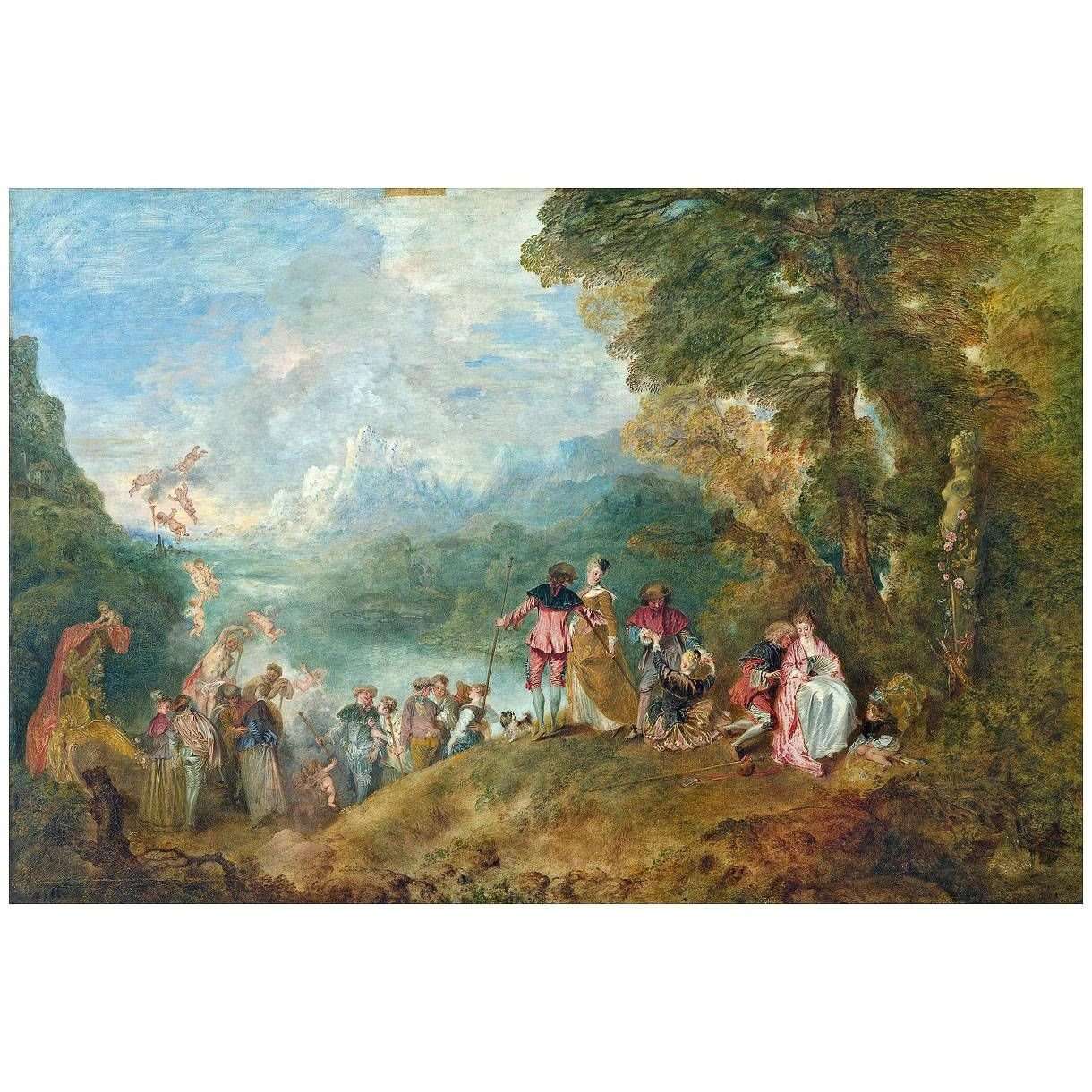 - Antoine Watteau. L'embarquement de Cyth?re. 1717. Louvre Paris