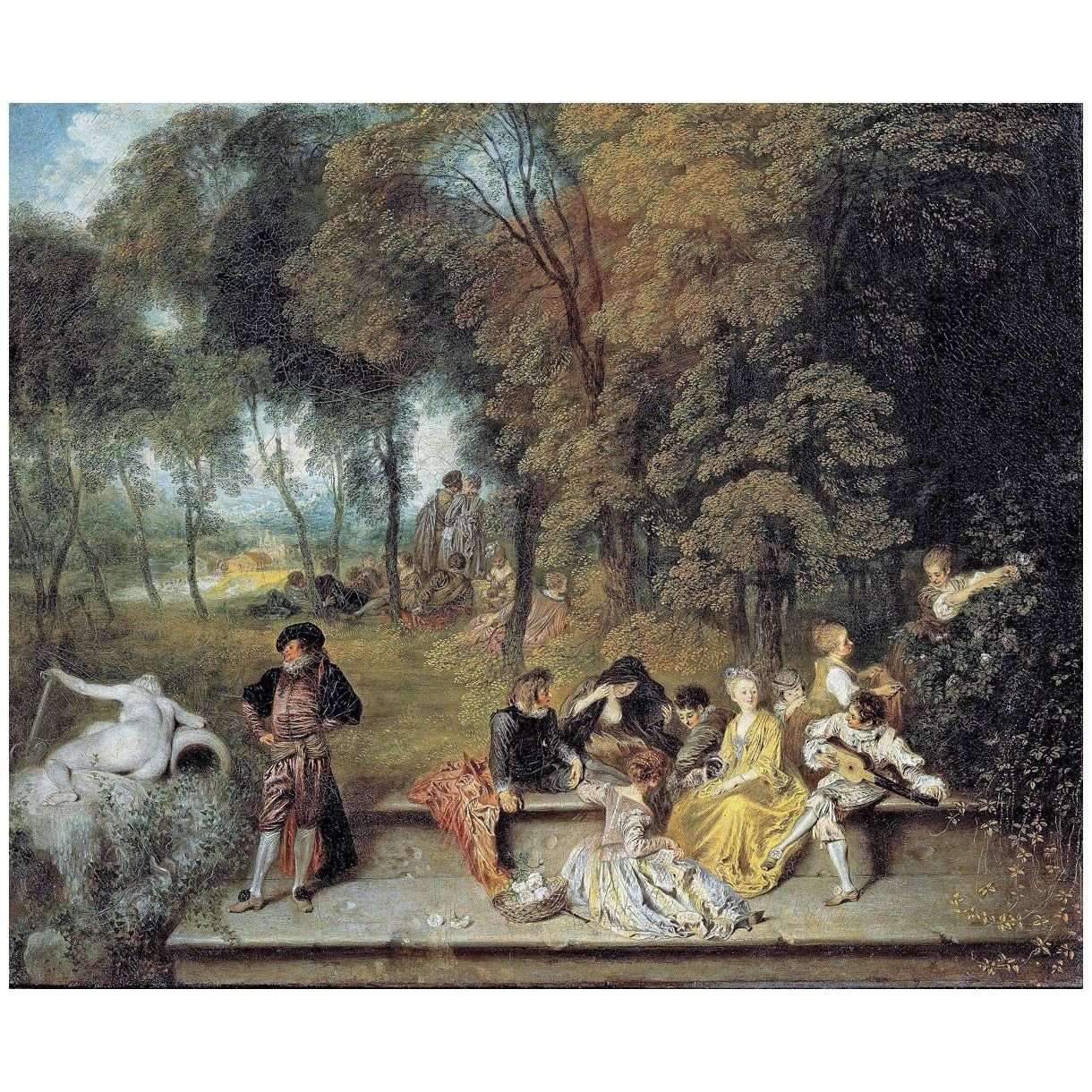 - Antoine Watteau. Plaisirs de l'Amour. 1718-1719. Gemalgegallerie Dresden