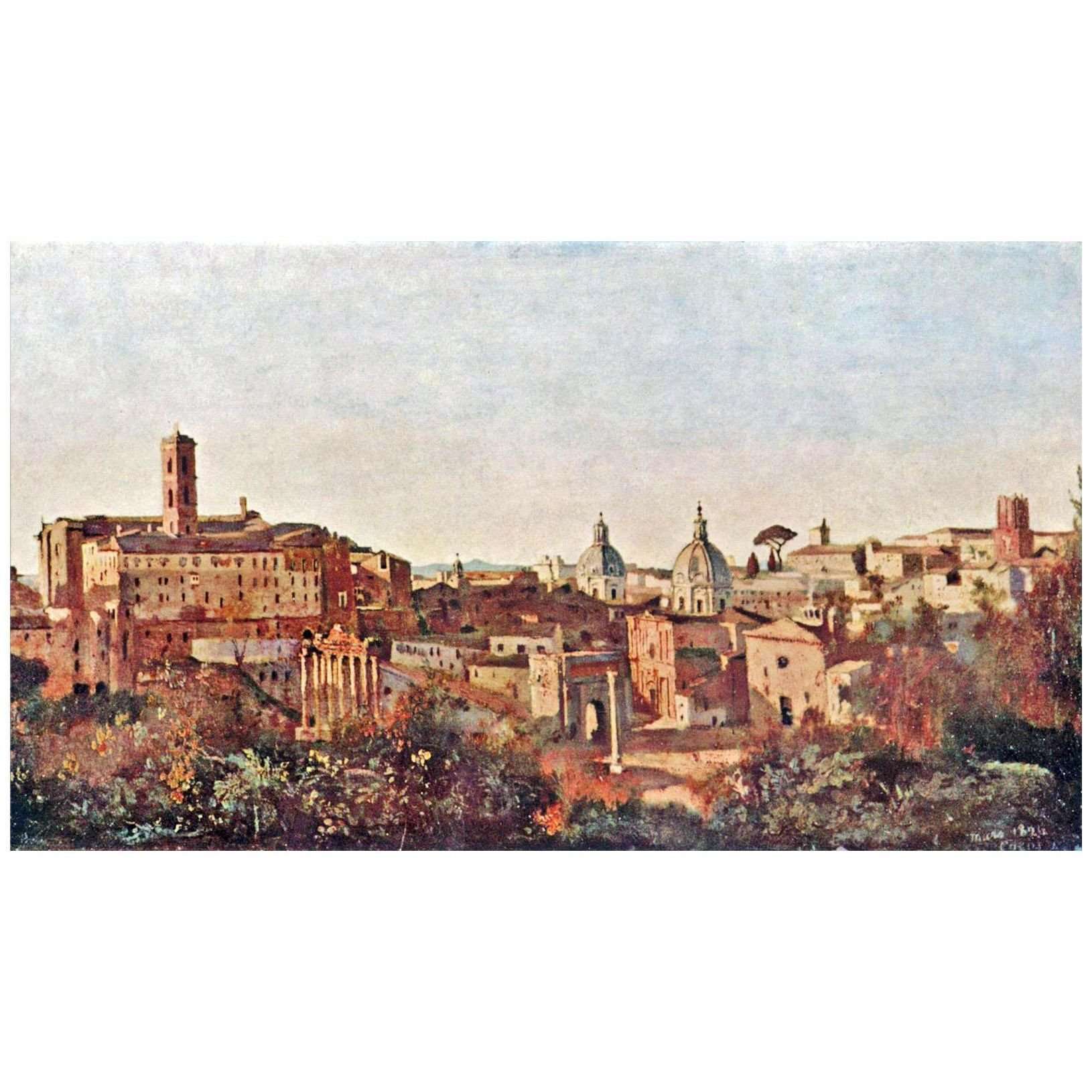    Camille Corot. Le forum vu des jardins Farn?se. 1826. Musee dOrsay Paris