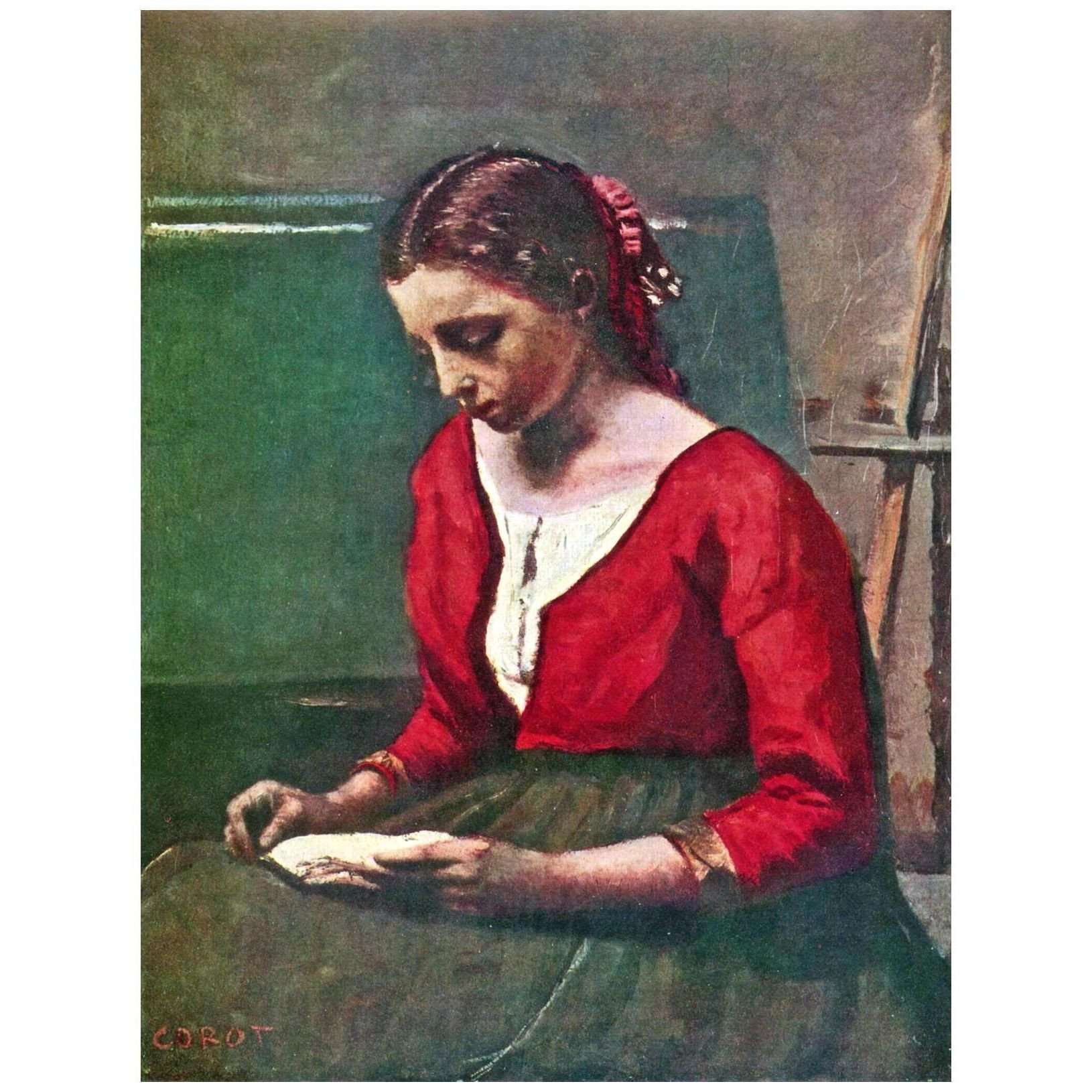    Camille Corot. Une Fille lisant. 1845. Buhrle Fondation Zurich