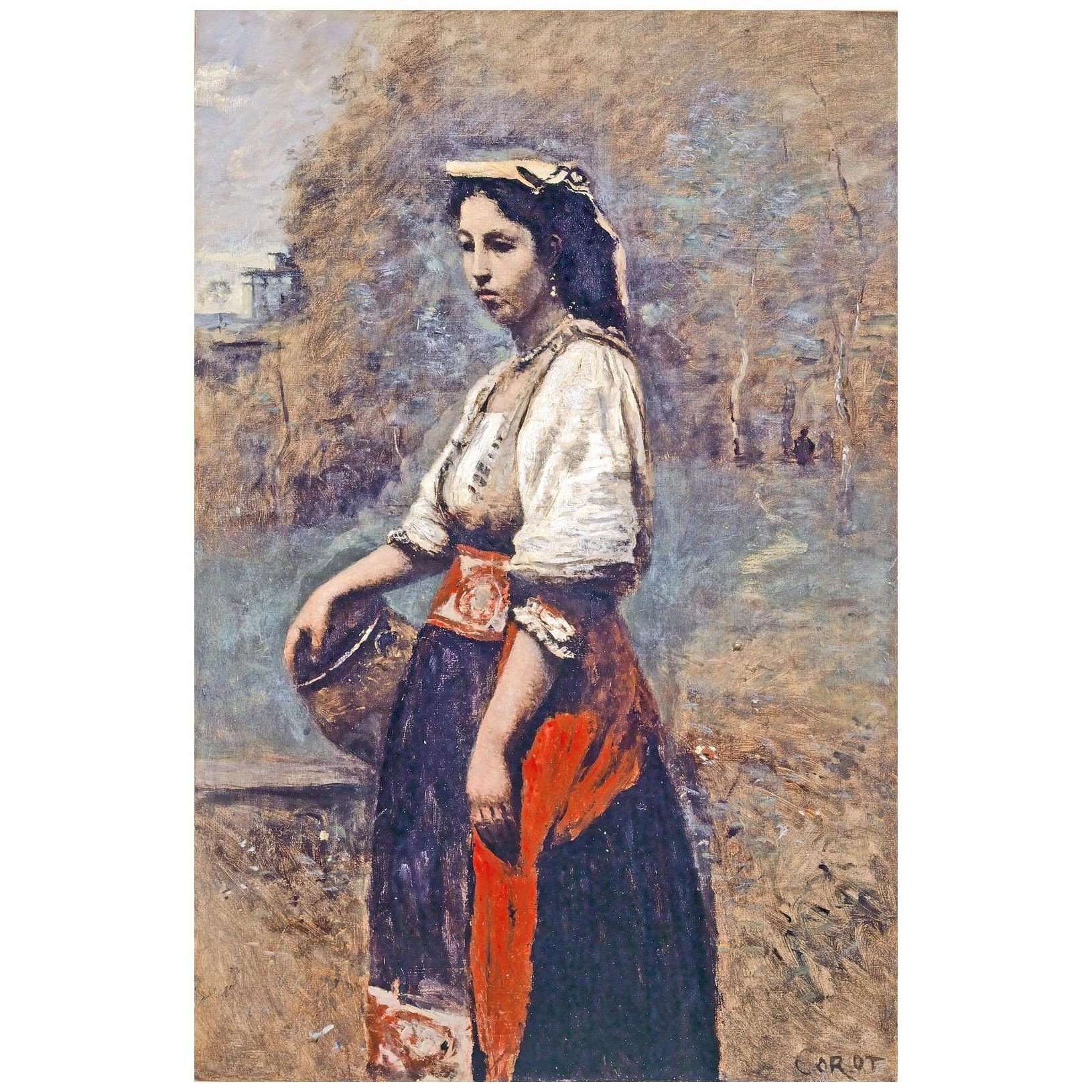    Camille Corot. Italienne ? la fontaine. 1865. Kunstmuseum Basel