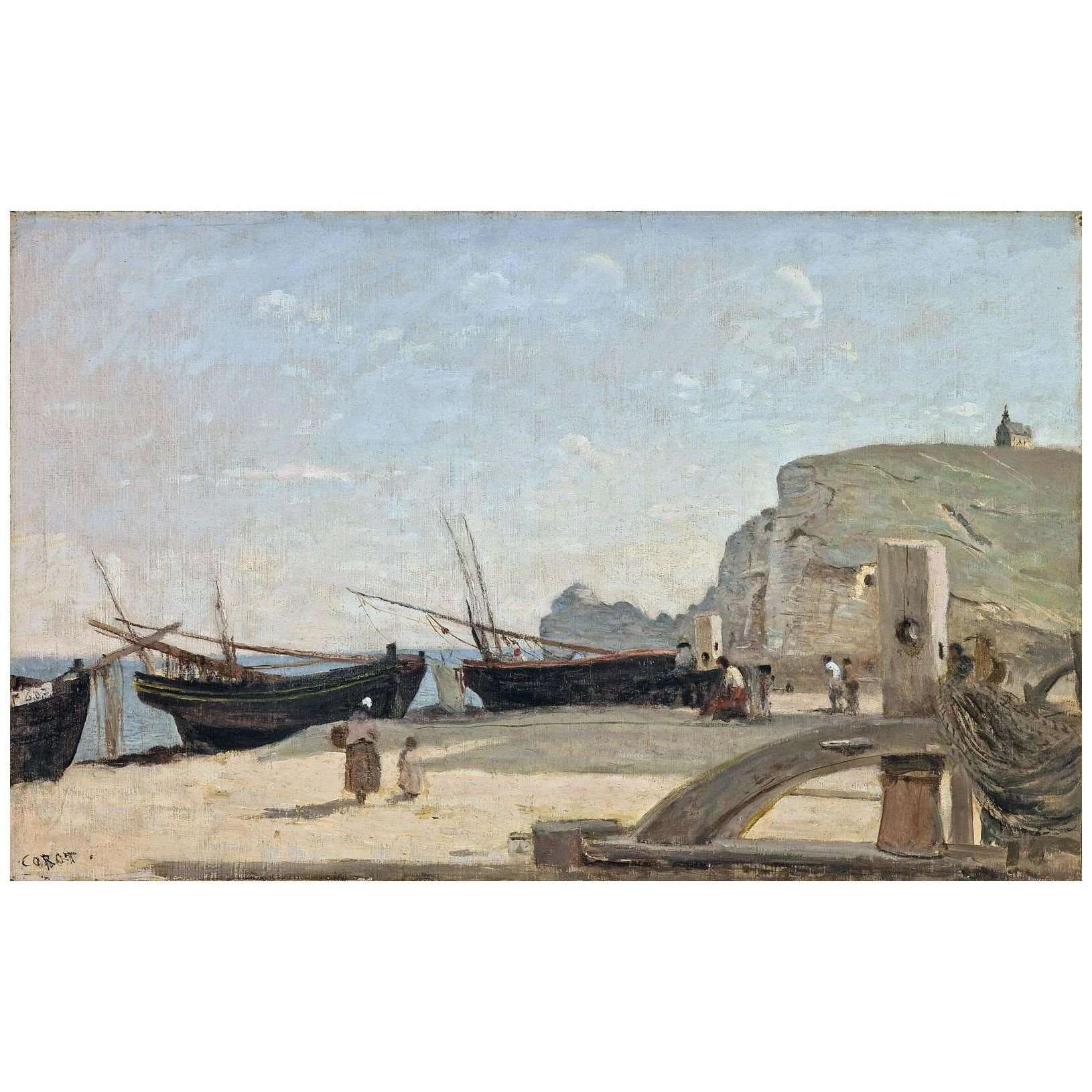    Camille Corot. La Plage, ?tretat. 1872. Saint Louis Art Museum