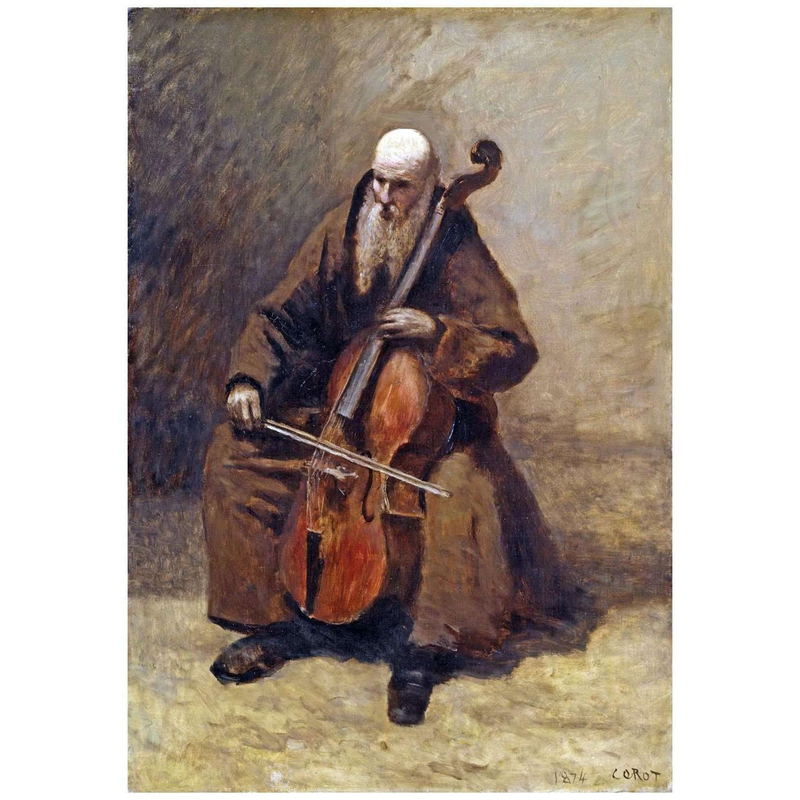    Camille Corot. Le moine. 1874. Hamburger Kunsthalle