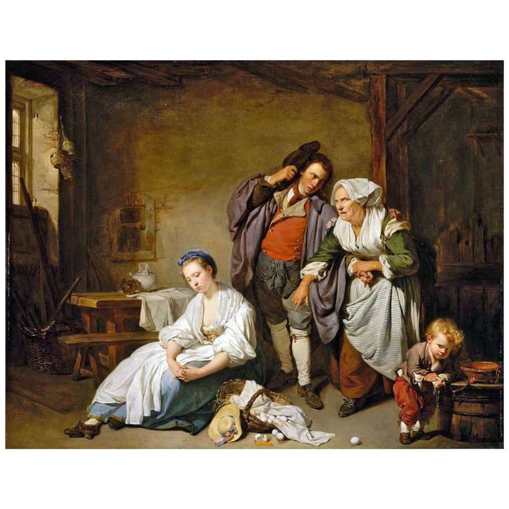 - Jean Baptiste Greuze. Broken Eggs. 1756. Metropolitan, NY