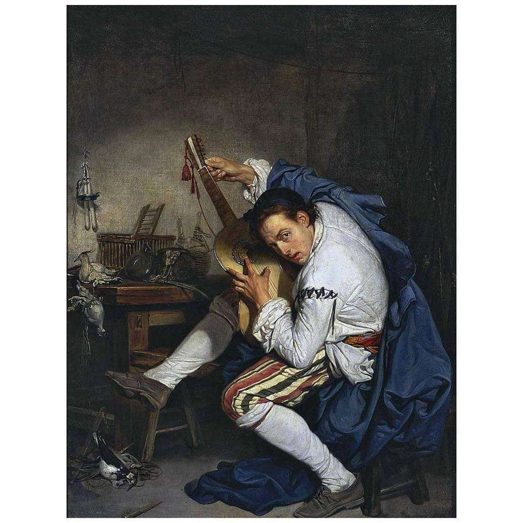 - Jean Baptiste Greuze. Le Guitariste. 1757. National Museum, Warsaw