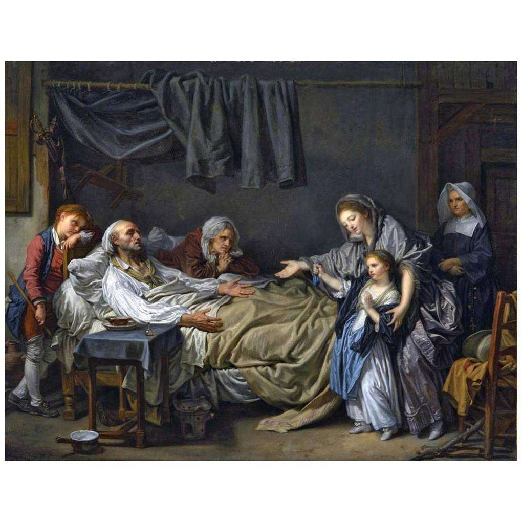 - Jean Baptiste Greuze. La Dame de charite. 1775. Musee des Beaux-Arts de Lyon