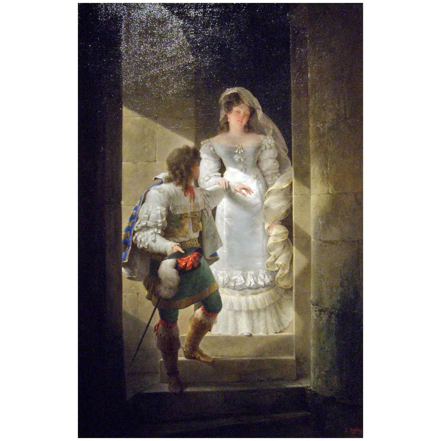 - Jean Baptiste Isabey. Escalier de ch?teau dHarcourt. 1827. Mus?e Thomas-Henry Cherbourg