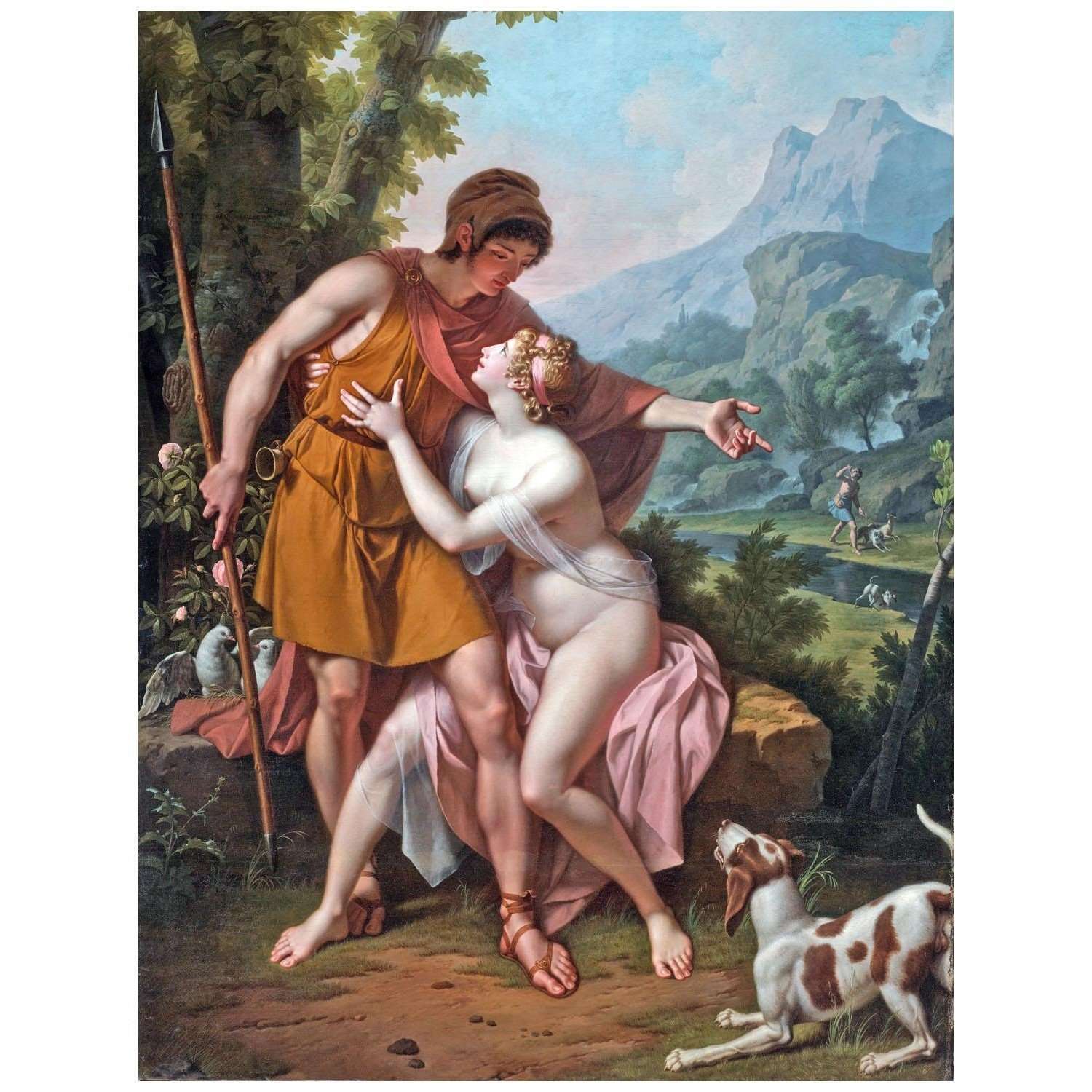 - Jean-Baptiste Regnault. Venus et Adonis. 1787. Private collection