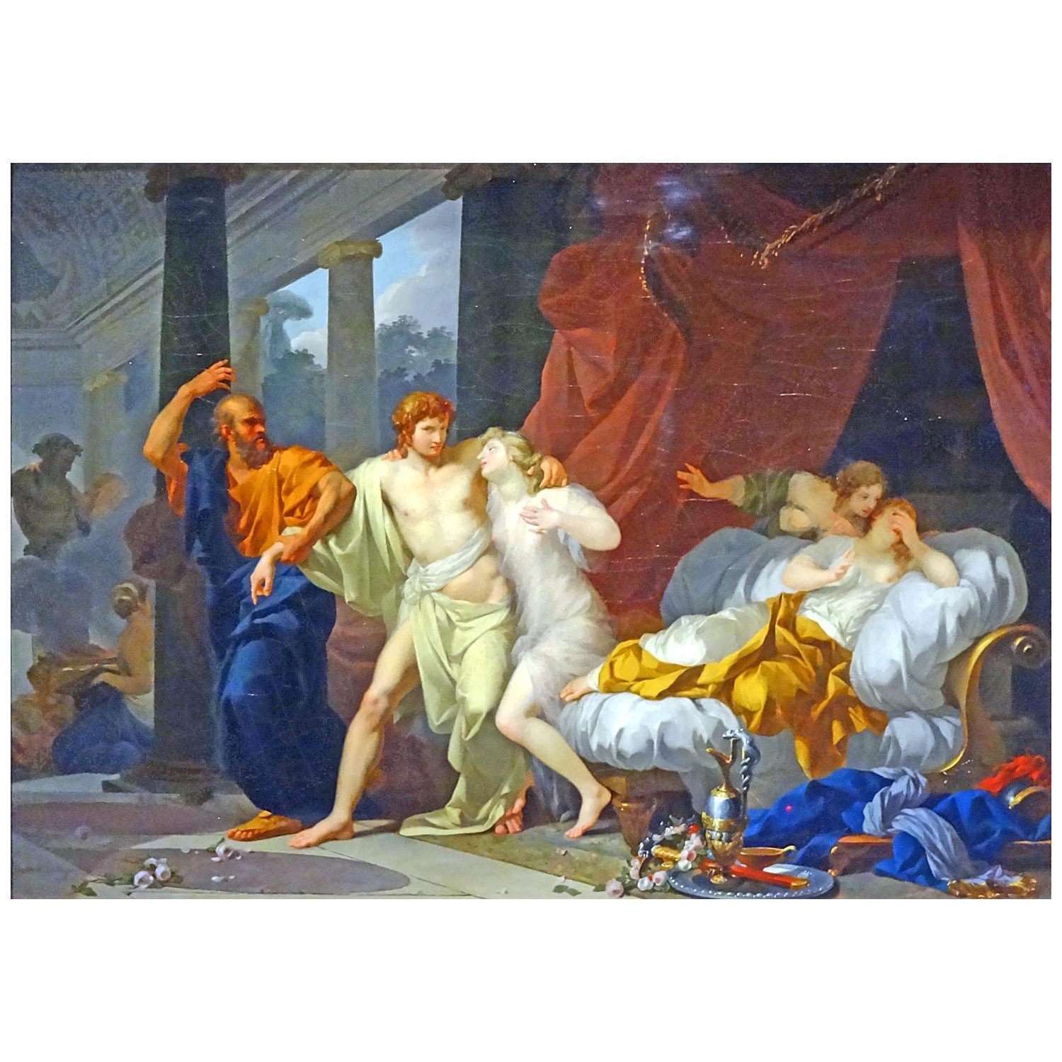 - Jean-Baptiste Regnault. Socrate arrachant Alcibiade. 1791. Musee du Louvre