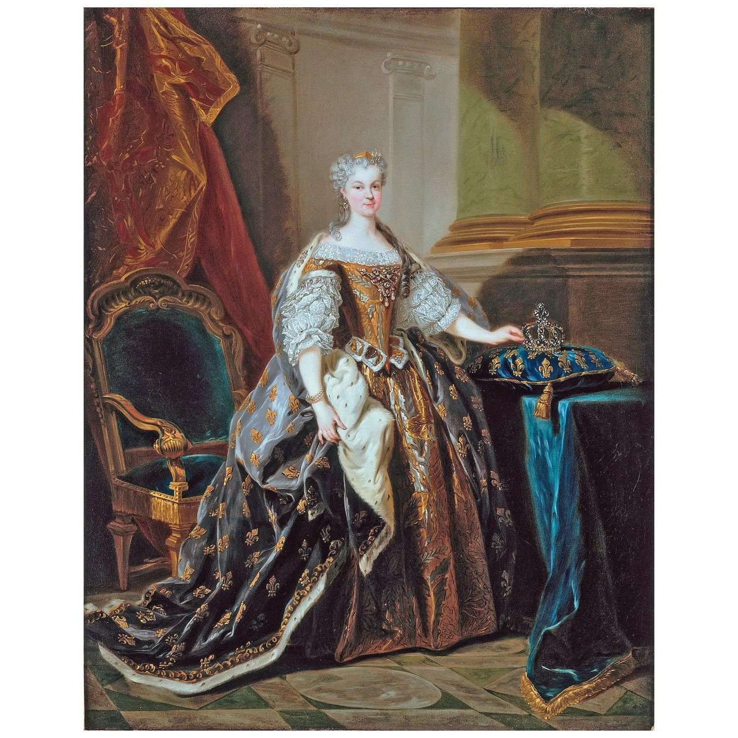 - Jean-Baptiste van Loo. Marie Leszczy?ka. 1725. Ch?teau de Versailles