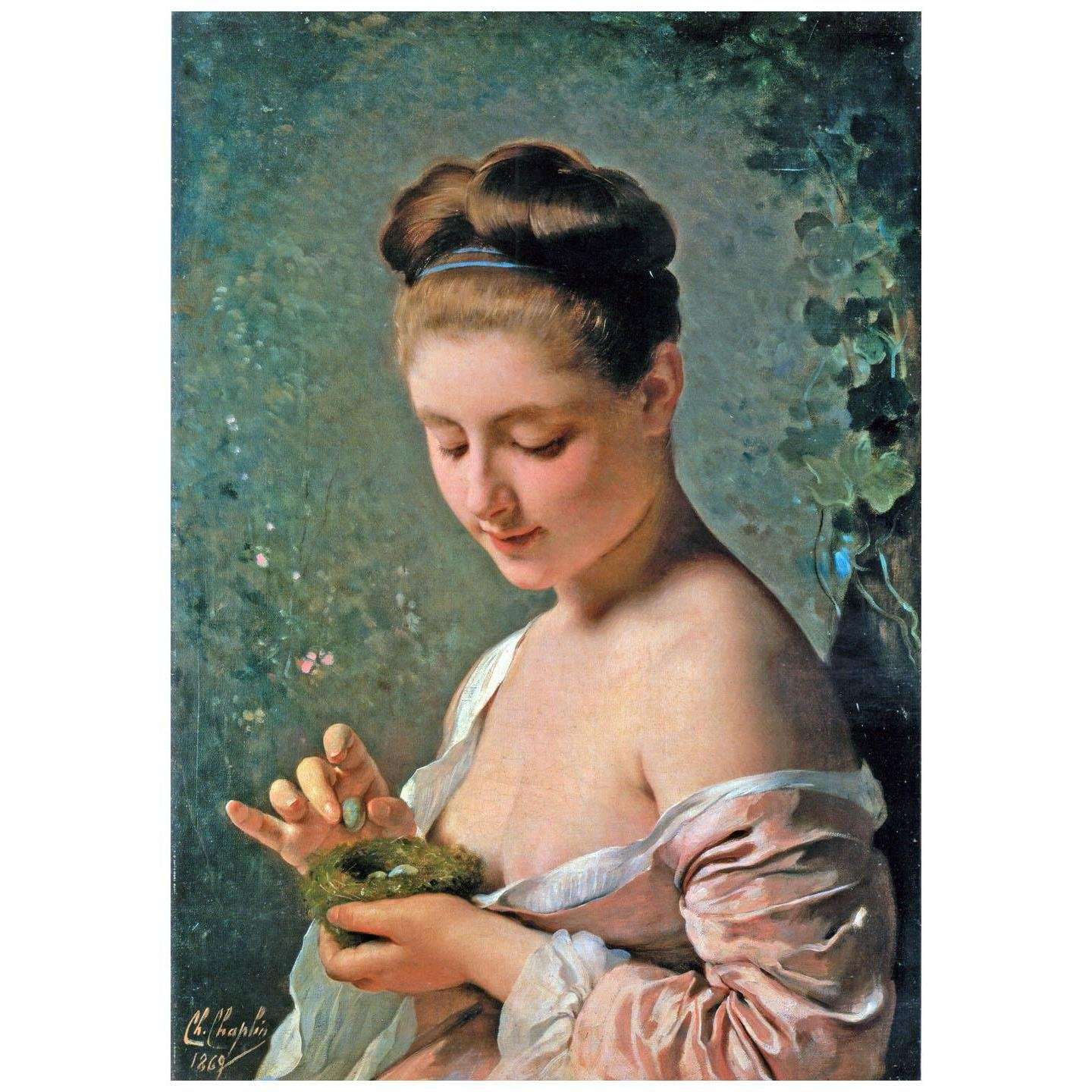  Charles Chaplin. La jeune fille au nid. 1869. MBA de Lyon