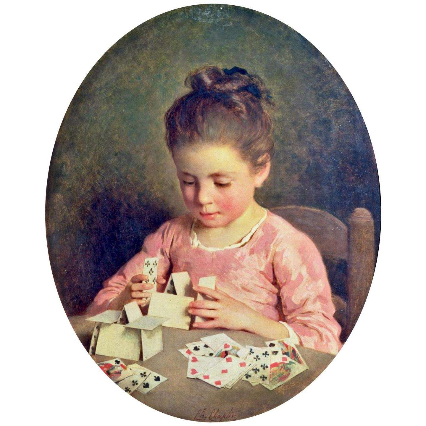  Charles Chaplin. Le Ch?teau de Cartes. 1872. Musee Girodet, Montargis