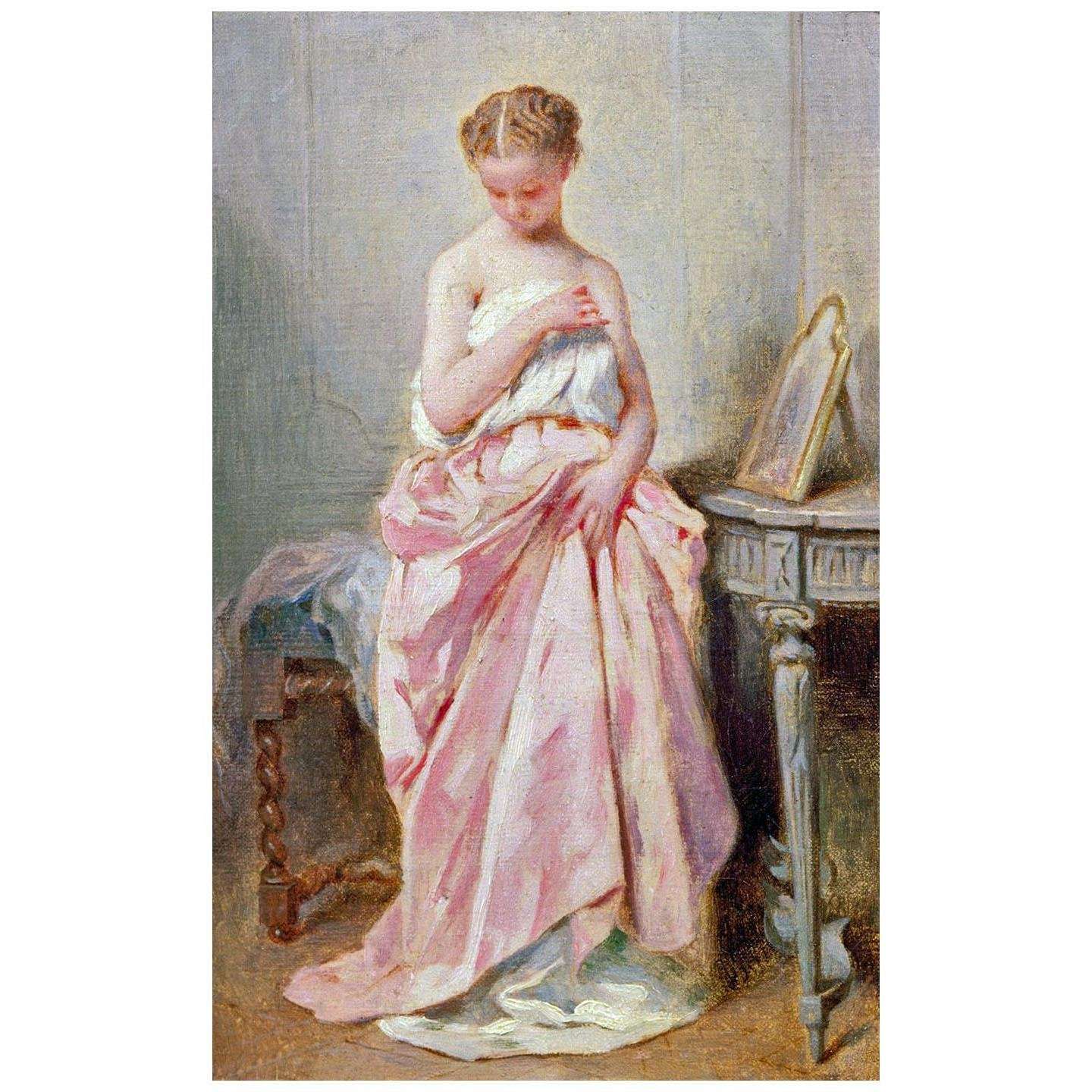  Charles Chaplin. Fille dans une robe rose. 1875. MBA de Milhouse