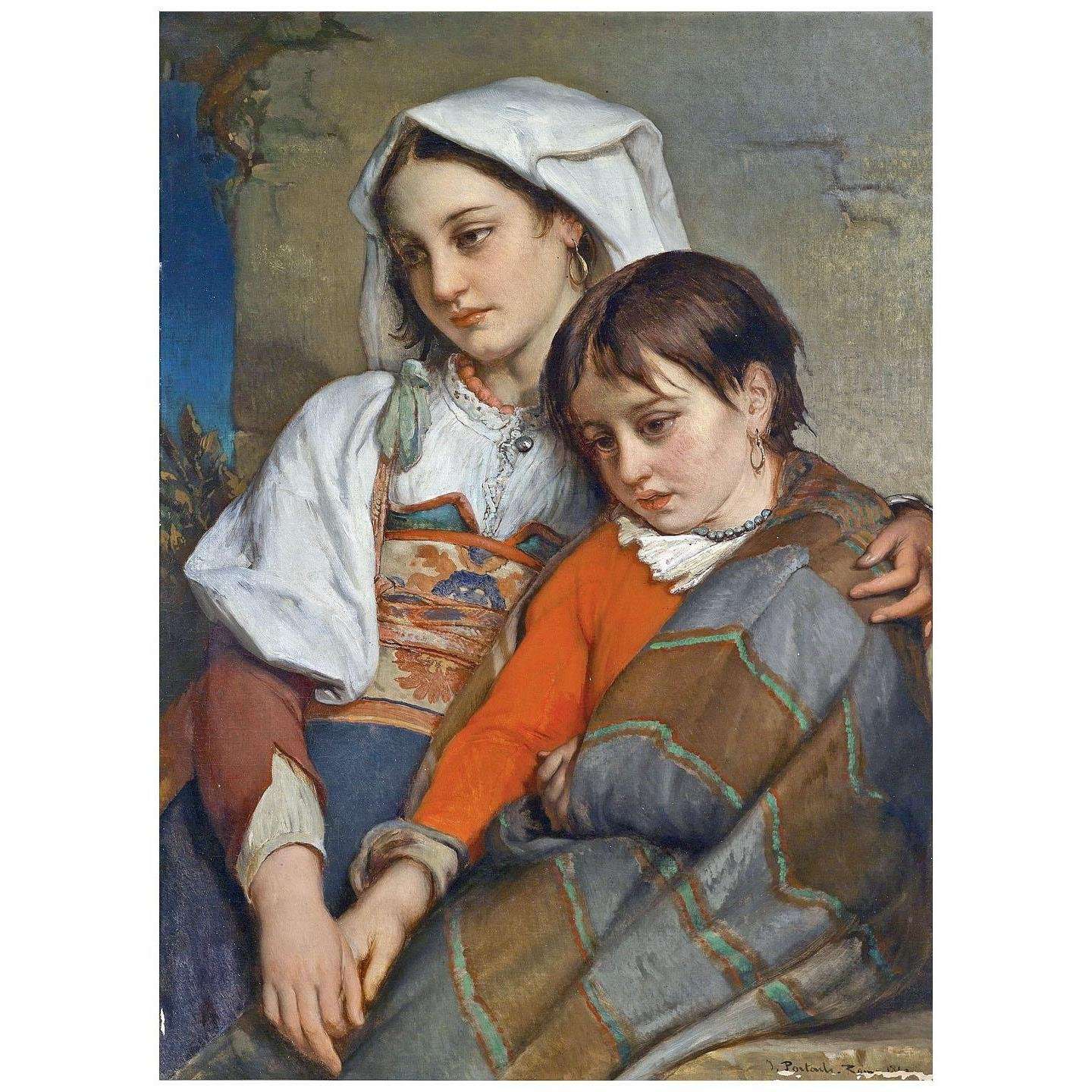 - Jean-Francois Portaels. Sisters. 1860. Private collection