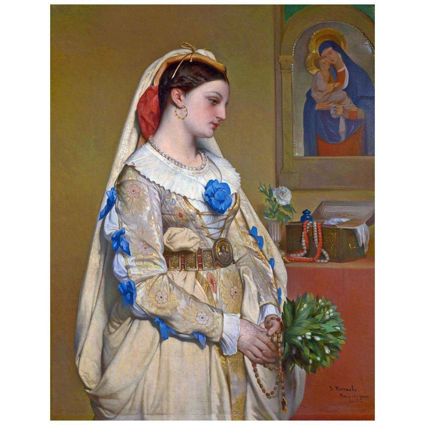 - Jean-Francois Portaels. A Sicilian Bride. 1861. Royal collection London