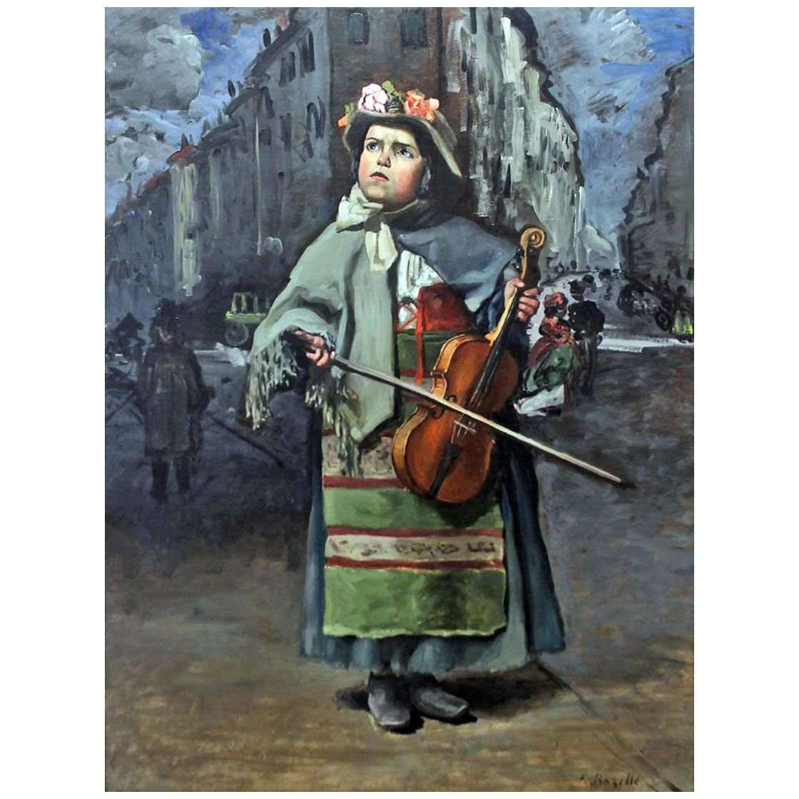   Frederic Bazille. Petit Italienne chanteuse des rues. 1866. Musee Fabre, Montpellier