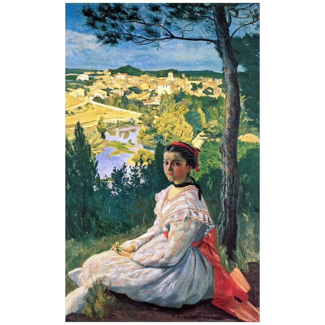   Frederic Bazille. Vue sur le village. 1868. Musee Fabre, Montpellier