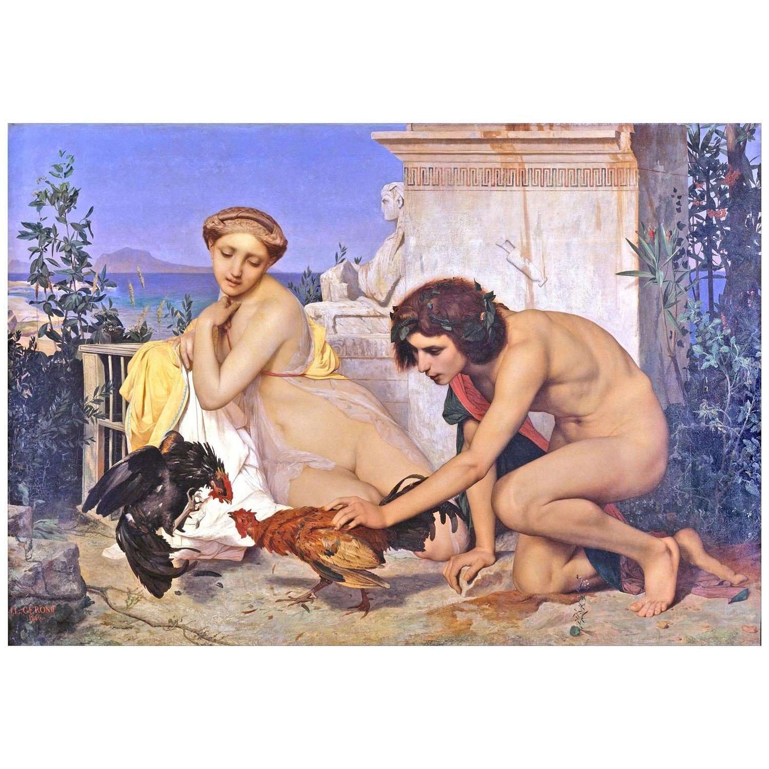 - Jean Leon Gerome. Un combat de coqs. 1846. Musee dOrsay
