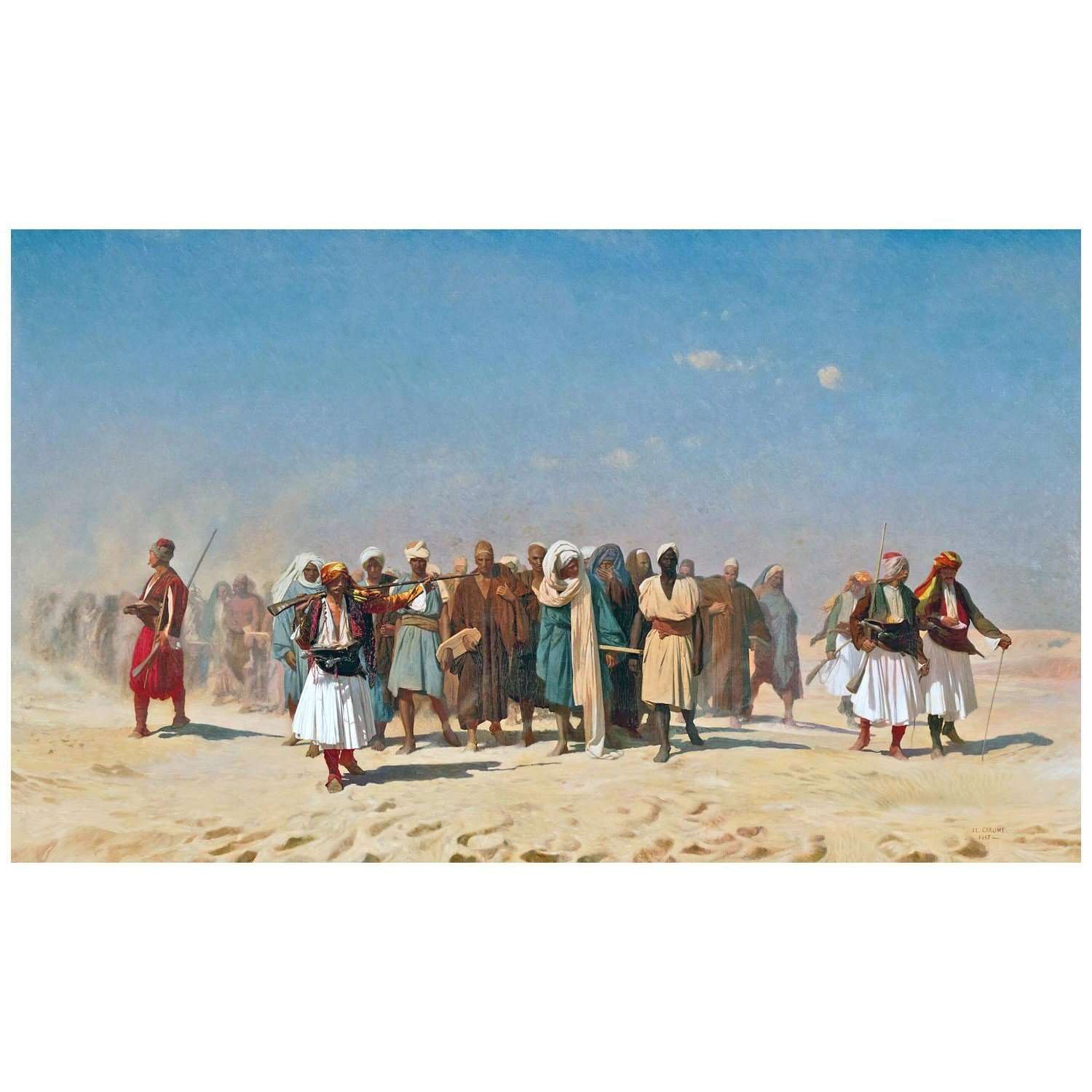 - Jean Leon Gerome. Recrues ?gyptiennes traversant le desert. 1857. Collection priv?e
