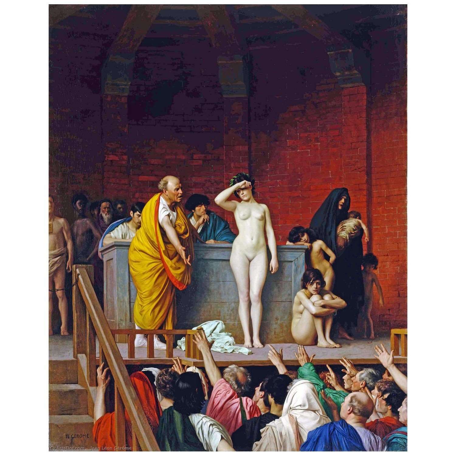 - Jean Leon Gerome. March? aux esclaves dans la Rome Antique. 1884. Musee lErmitage