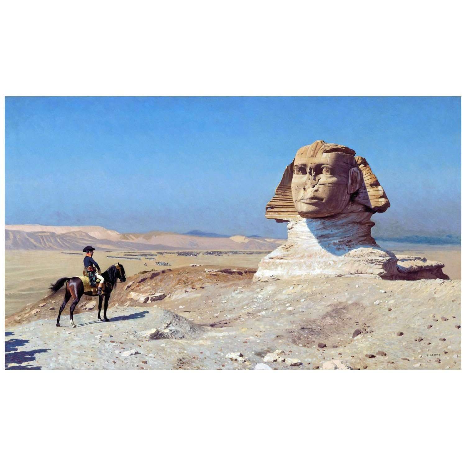 - Jean Leon Gerome. Bonaparte ante la Esfinge. 1886. California State Parks Museum
