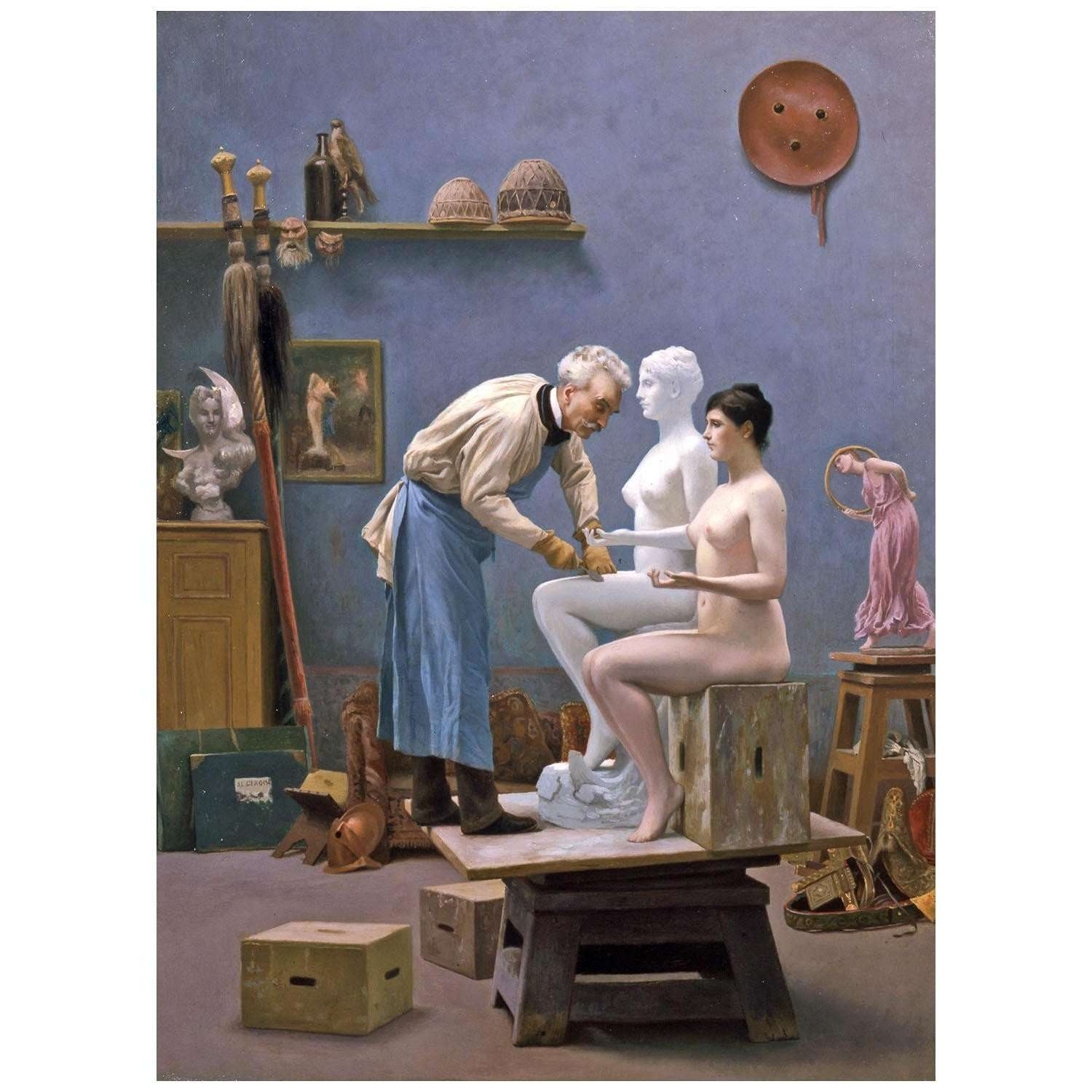 - Jean Leon Gerome. L'artiste et son mod?le. 1895. Haggin Museum, Stockton