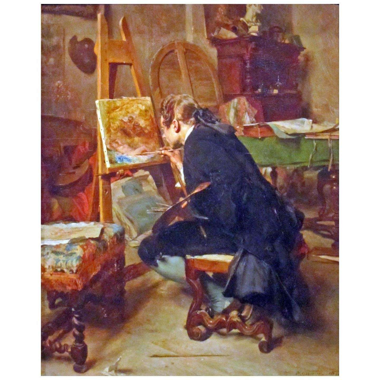 -- Ernest Meissonier. Un peintre. 1855. Cleveland Museum of Art