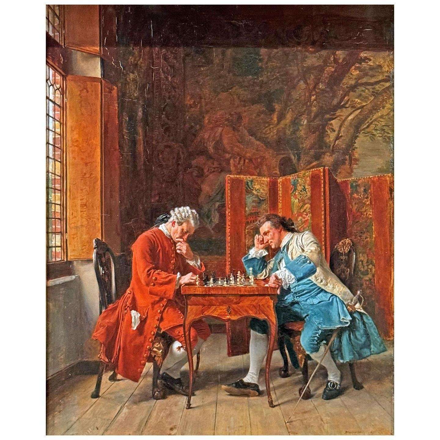 -- Ernest Meissonier. Le joueur d'?checs. 1856. Hamburger Kunsthalle