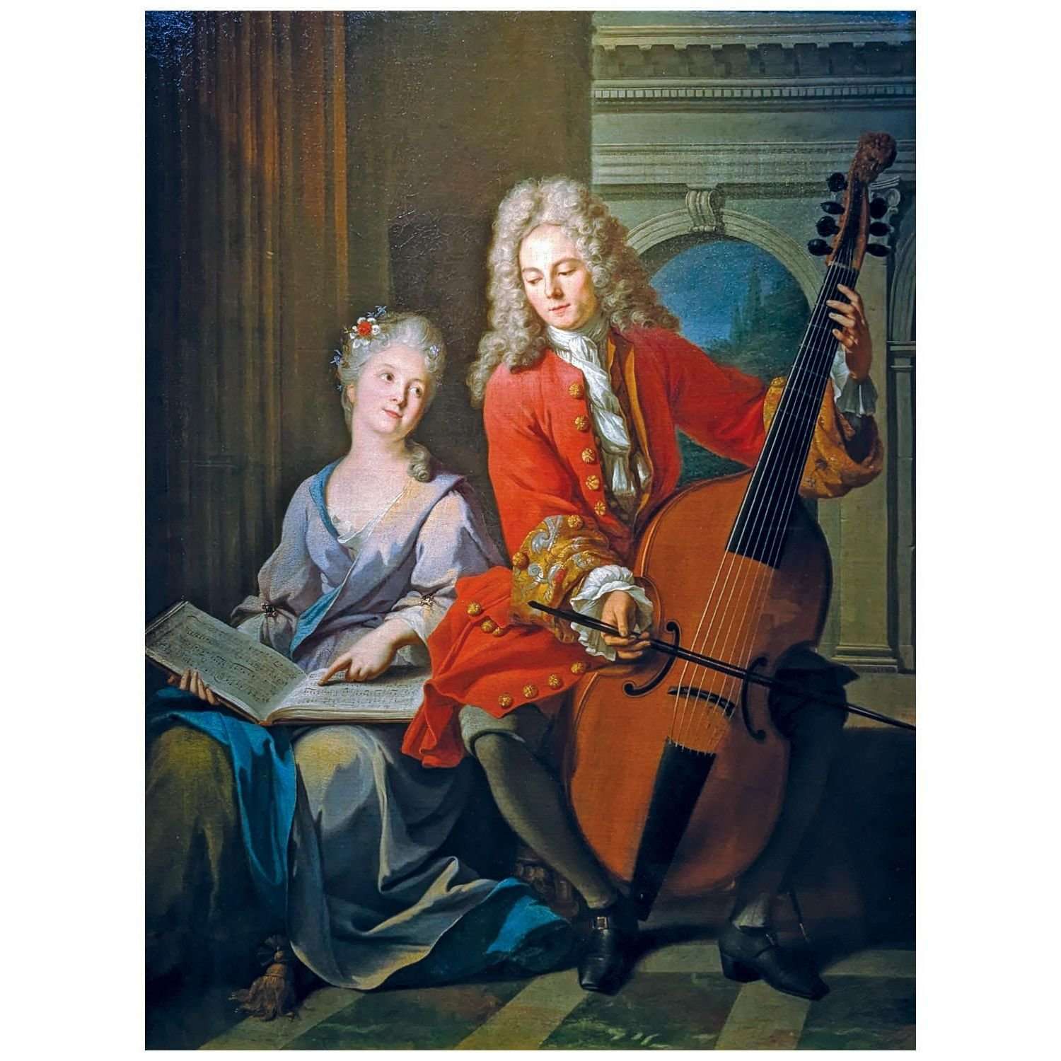 - Jean-Marc Nattier. La Le?on de musique. 1710. Musee de la musique Paris