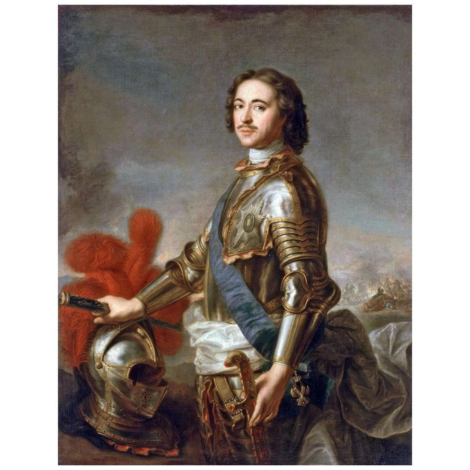 - Jean-Marc Nattier. Portrait de Pierre I. 1717. Musee de lHermitage