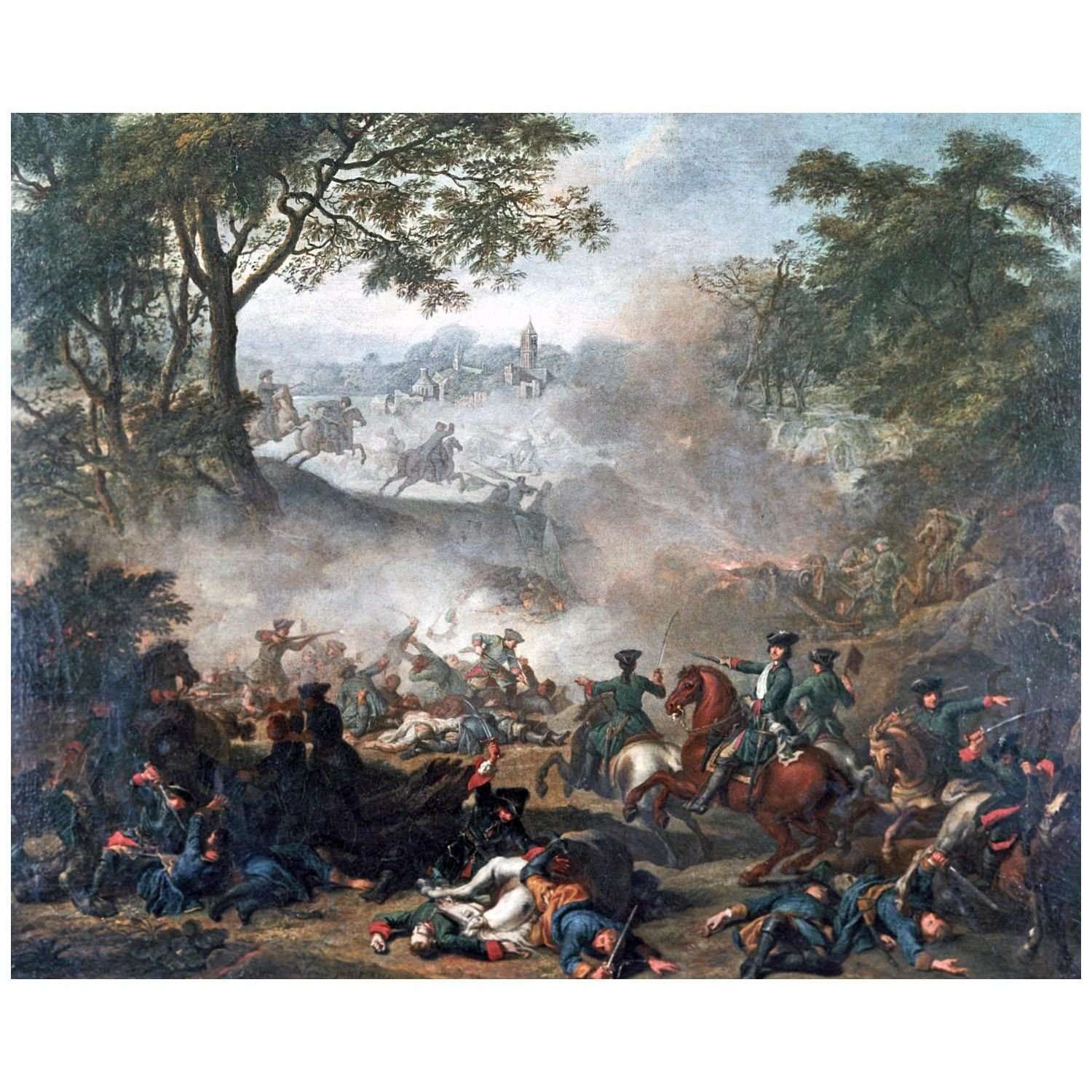 - Jean-Marc Nattier. Bataille de Lesnaya. 1717. Mus?e Pouchkine