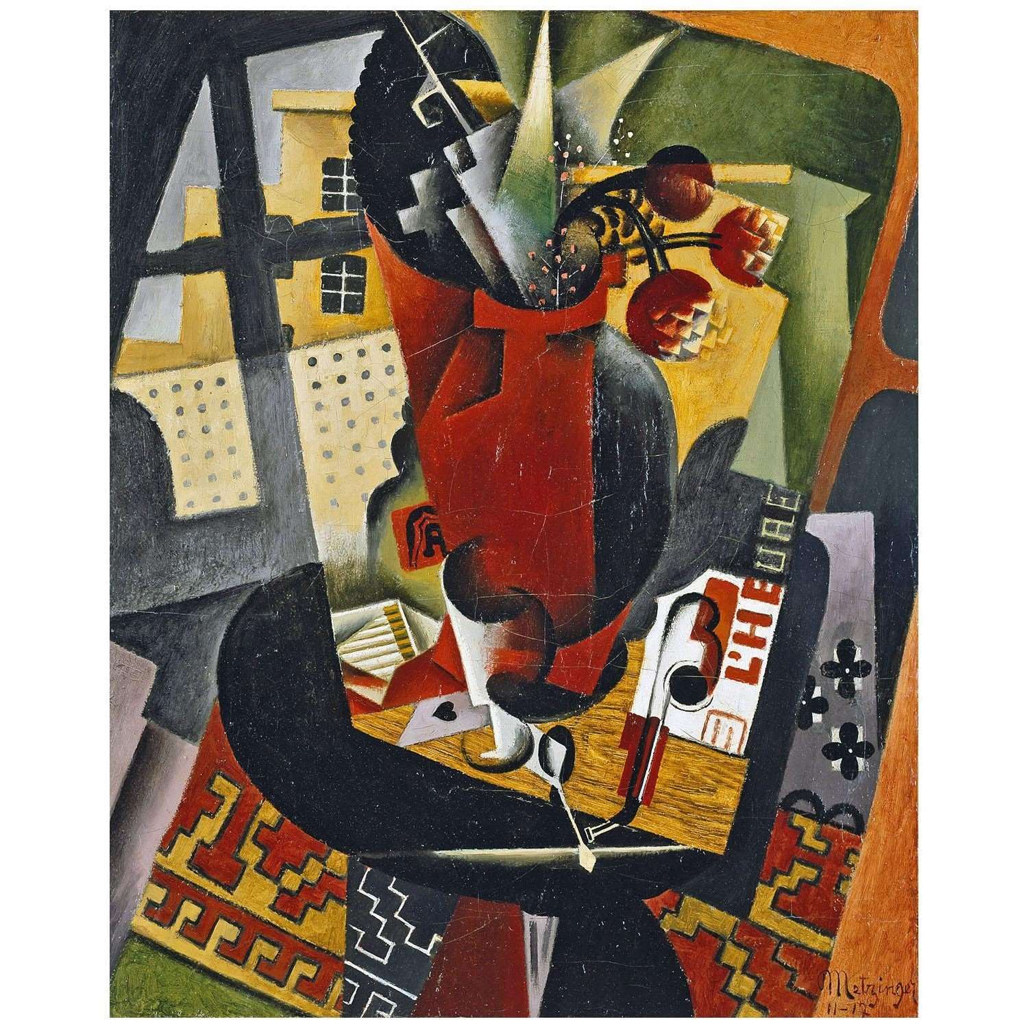  Jean Metzinger. Table pr?s de la fen?tre. 1917. Metropolitan Museum New York