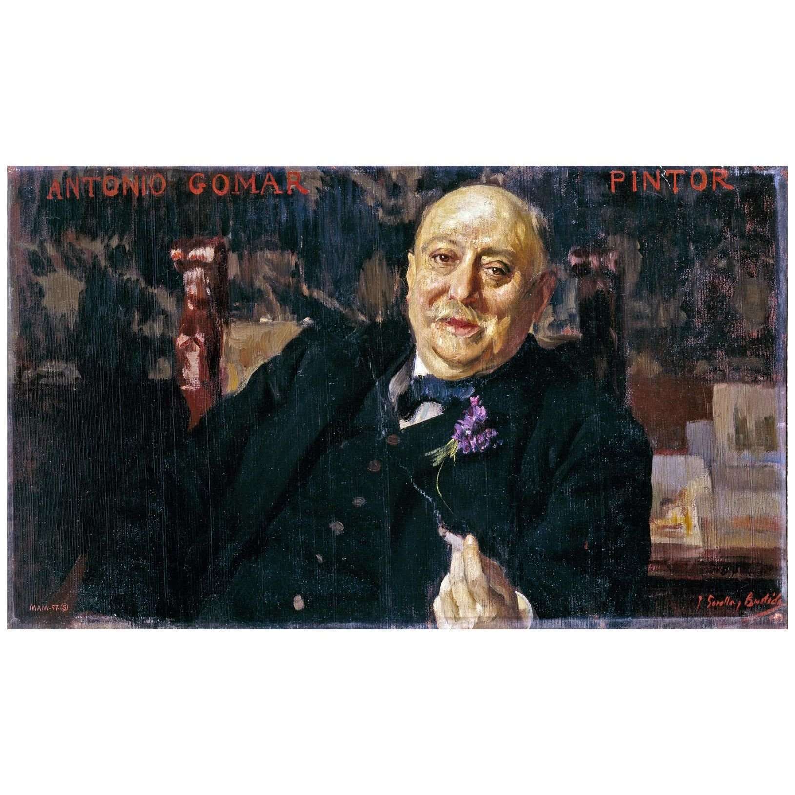  Joaquin Sorolla. El pintor Antonio Gomar y Gomar. 1906. Museo del Prado