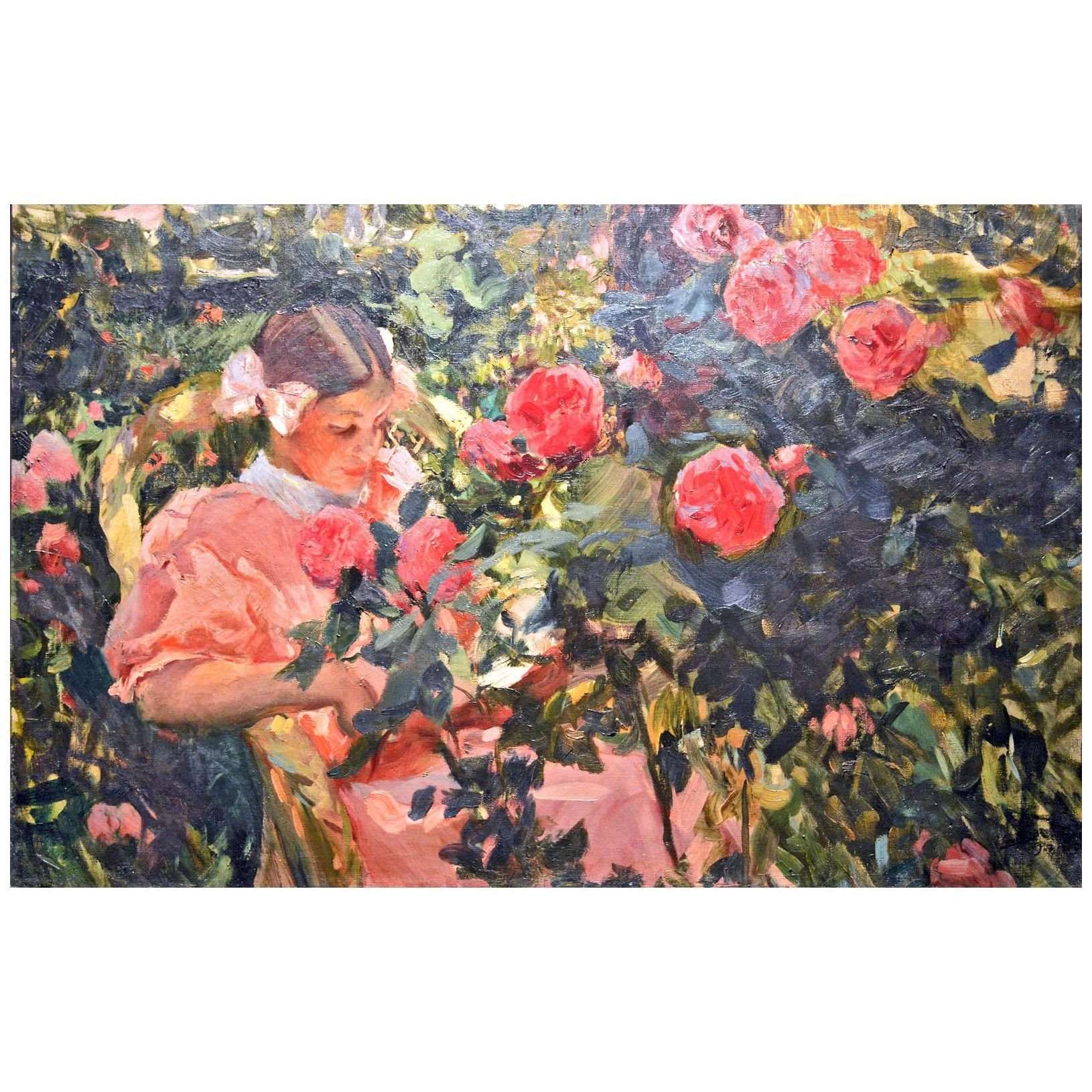  Joaquin Sorolla. Elena Entre Rosas. 1907. Museo Nacional Habana