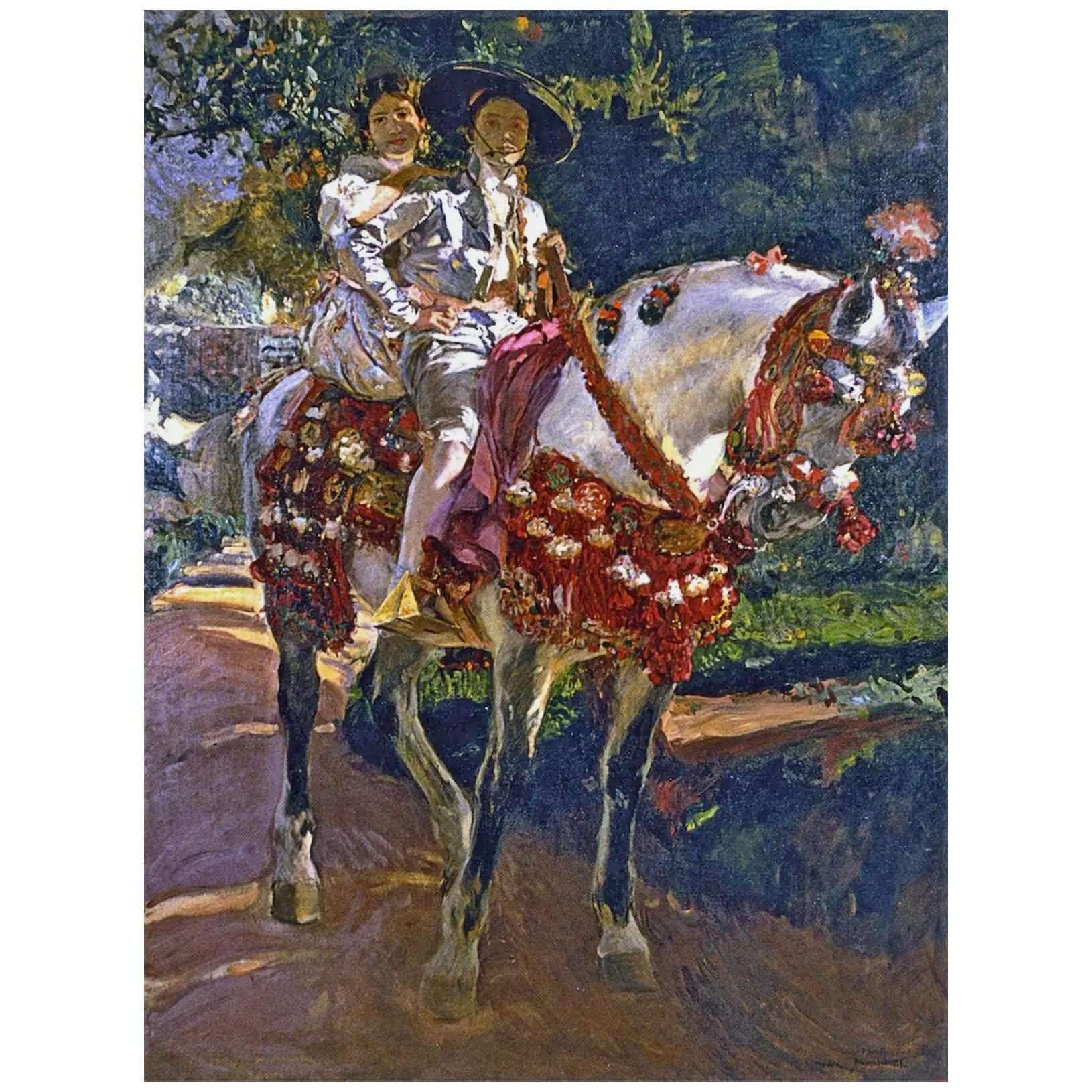  Joaquin Sorolla. Elena y Maria con trajes valencianos antiguos. 1908. MNAC Barcelona