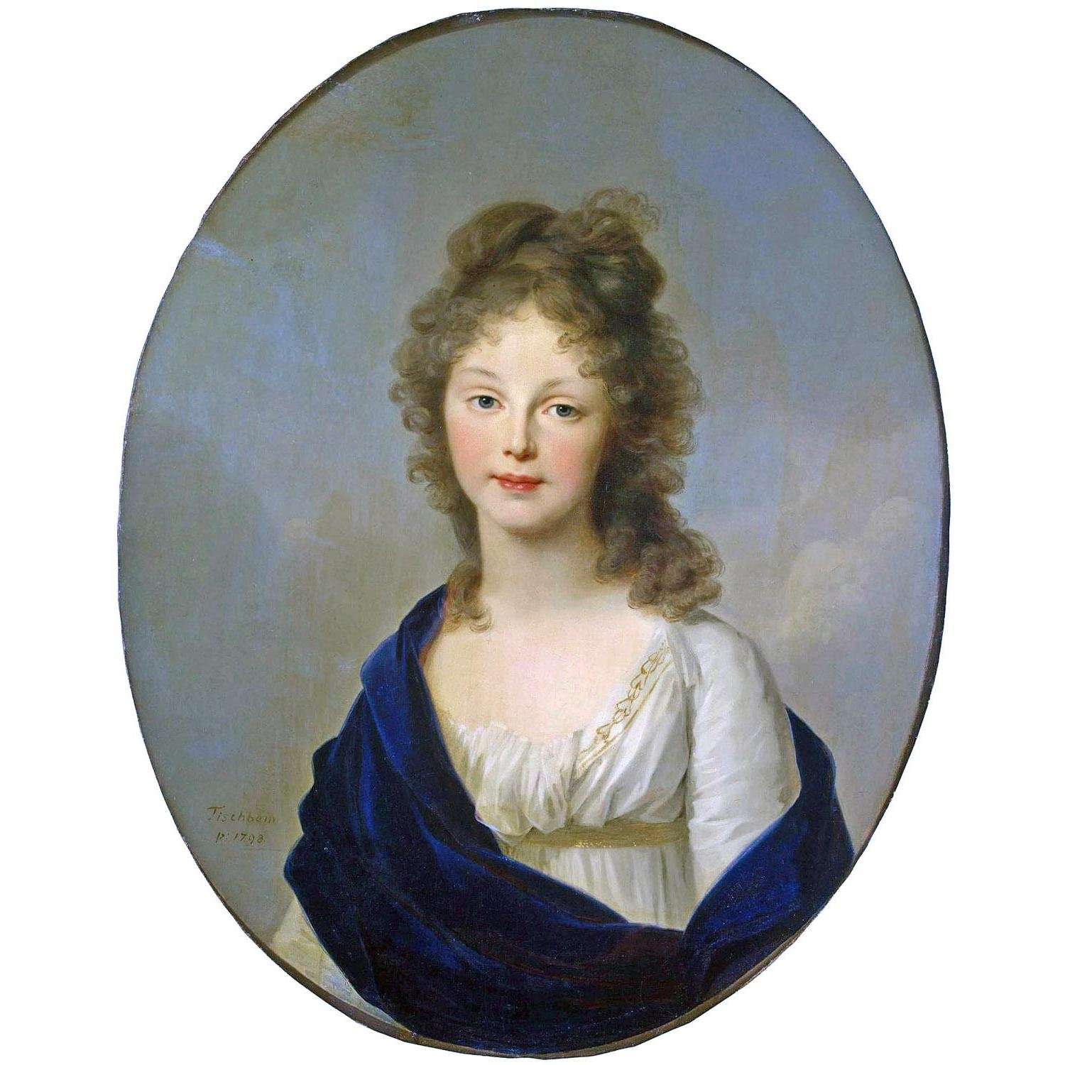 Johann Friedrich August Tischbein. K?nigin Luise von Preussen. 1798. Hermitage Museum