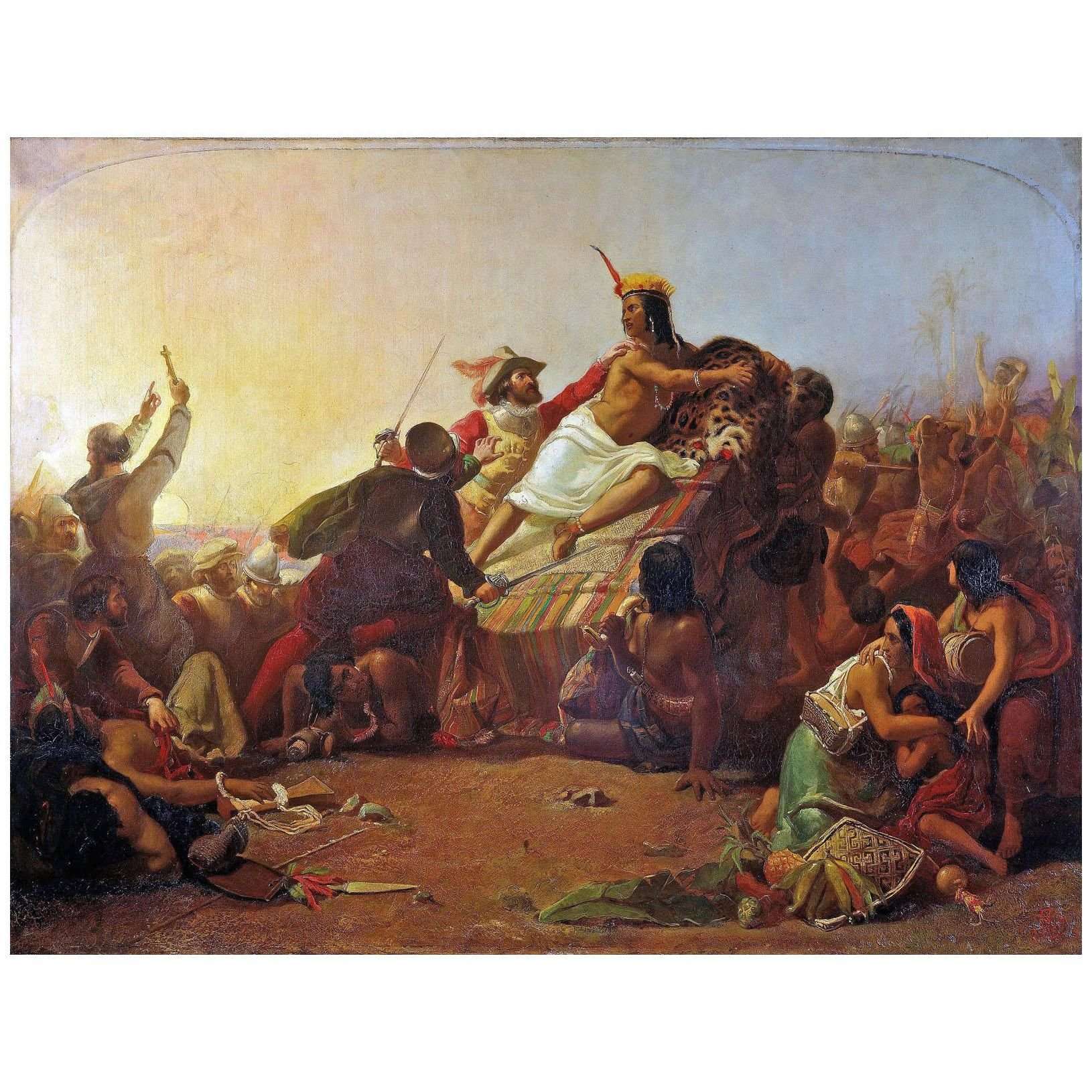   John Everett Millais. Pizarro Seizing the Inca of Peru. Victoria and Albert Museum