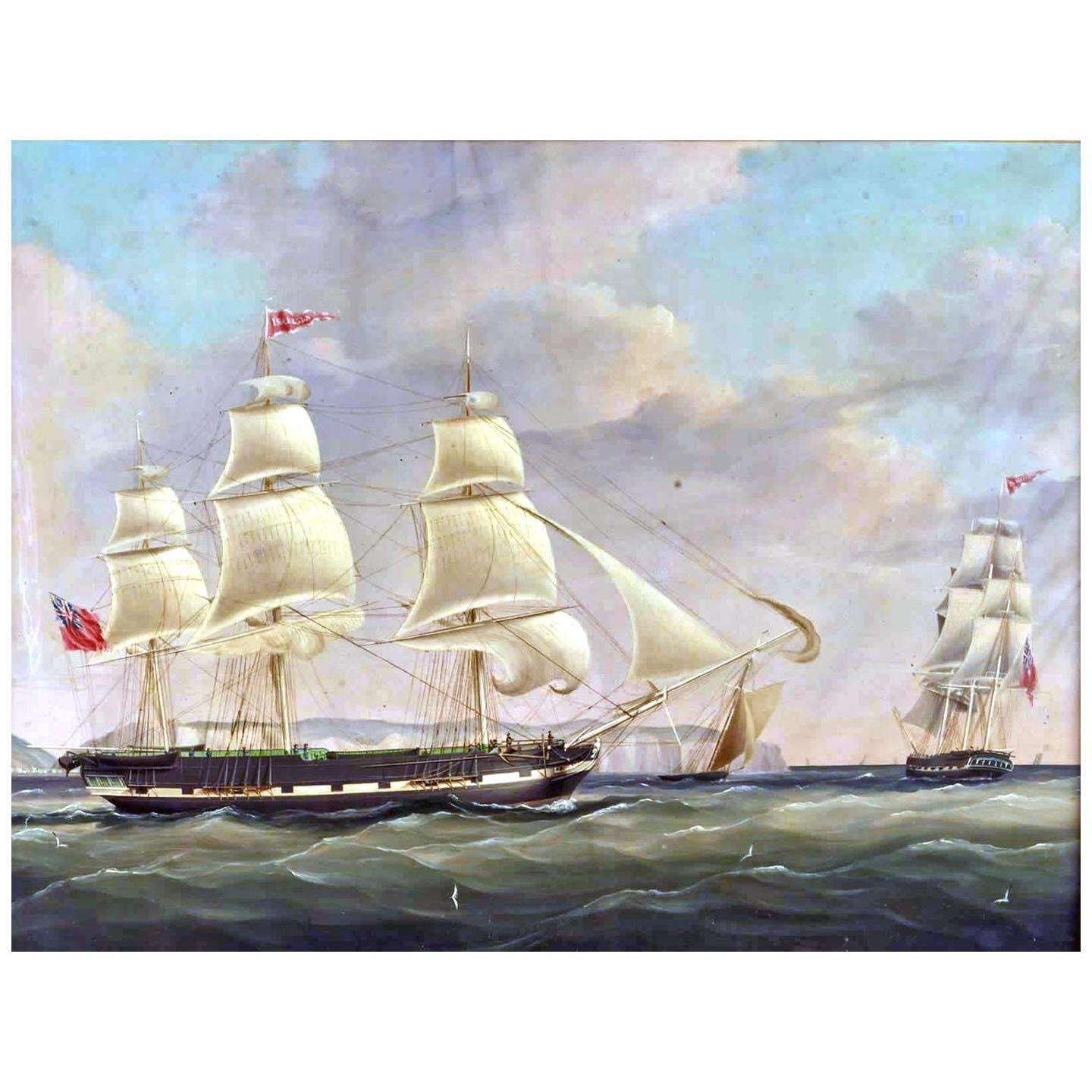   John Carmichael. The Ship Isabella at Sea. 1820. Maritime Museum, Greenwich