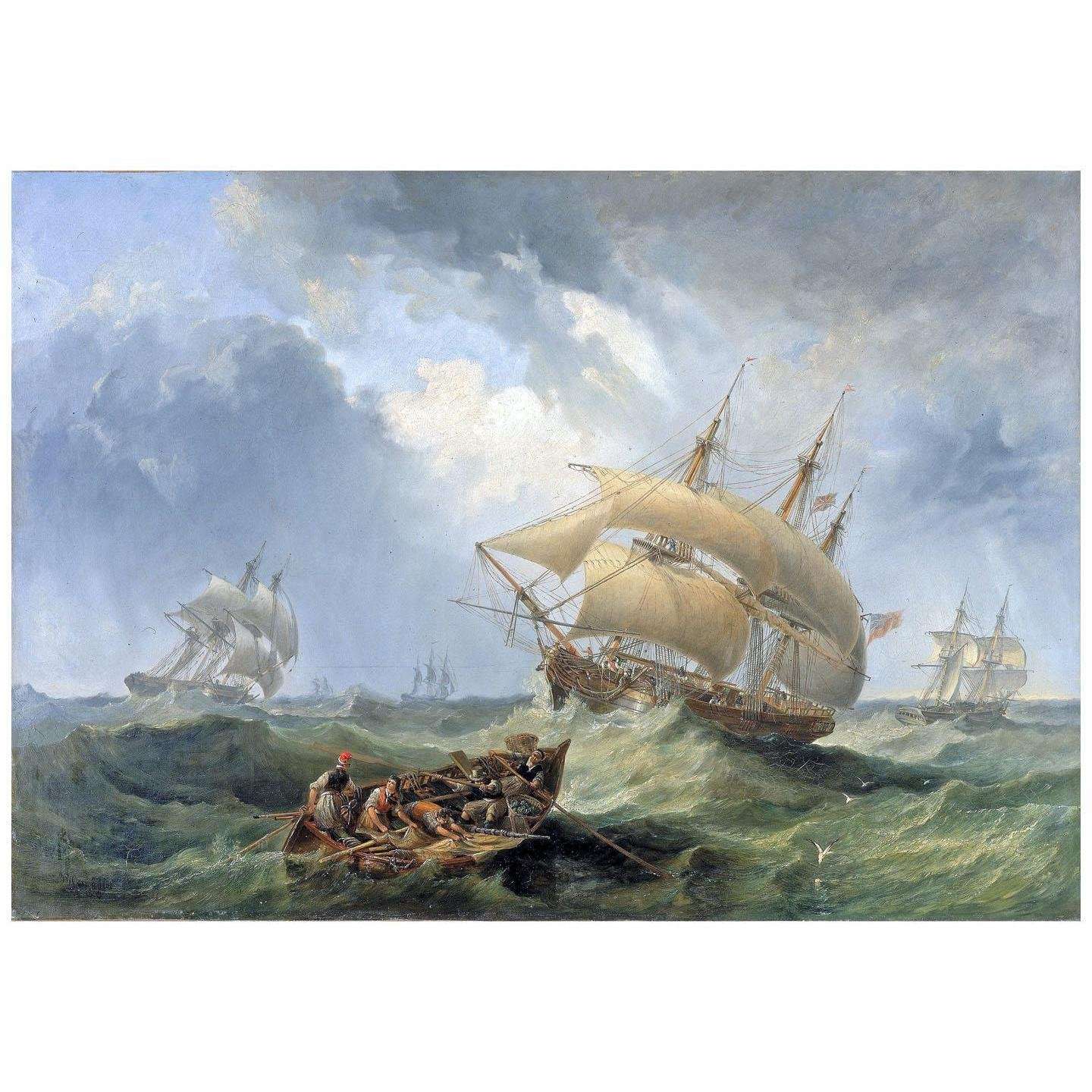   John Carmichael. Shipping in the Open Sea. 1838. Laing Gallery Newcastle